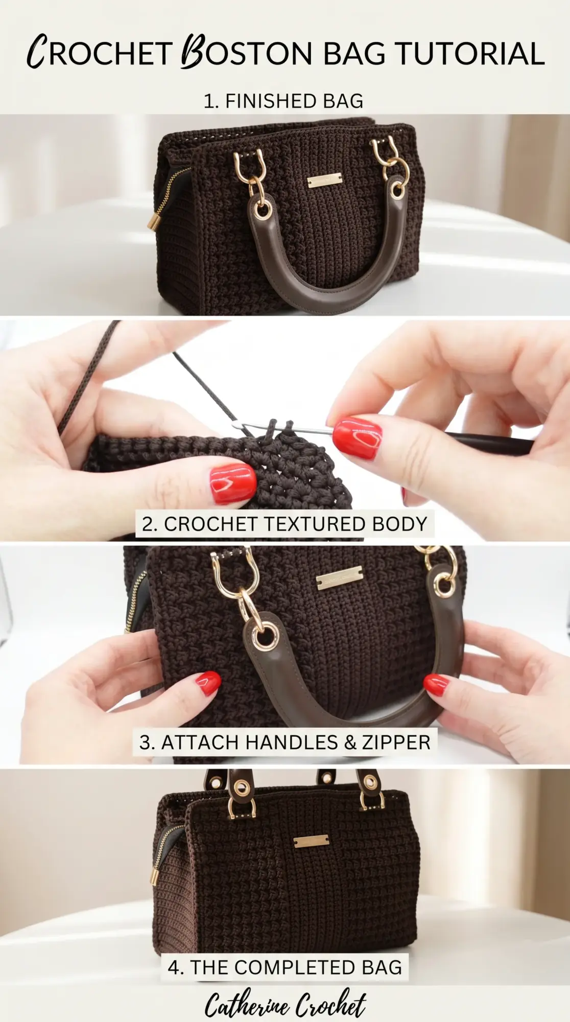 Crochet Boston Bag: A Chic and Timeless Accessory pattern