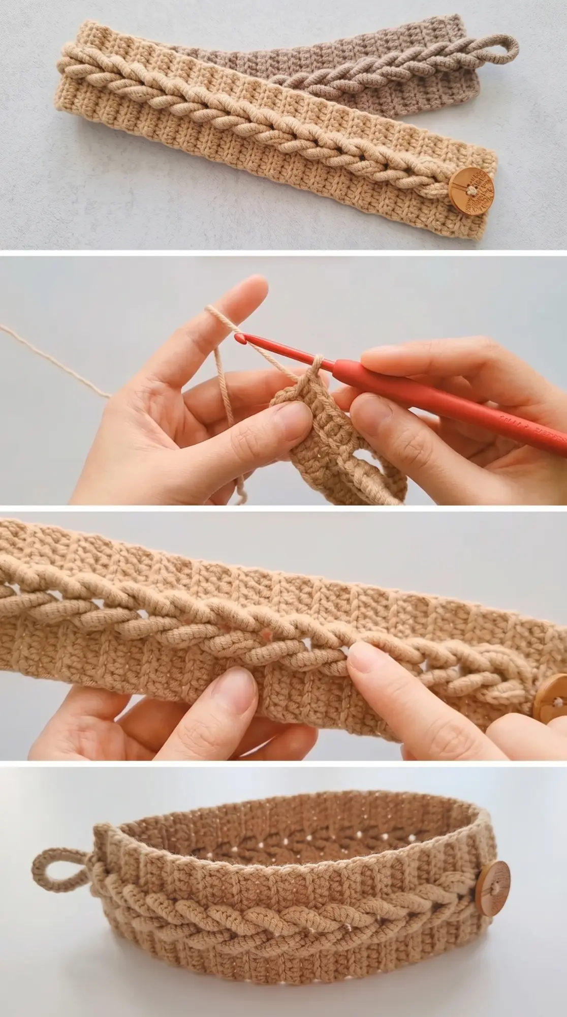 Crochet Braided Headband: A Charming Handmade Accessory pattern