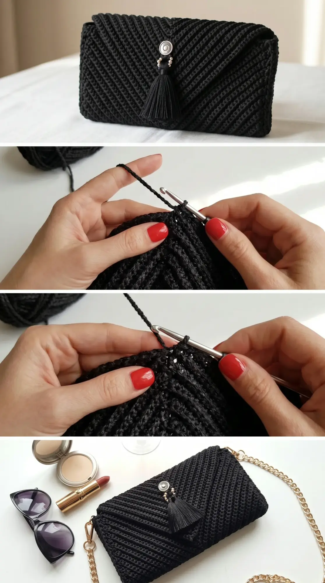 Crochet Chevron Clutch: A Timeless Evening Essential pattern