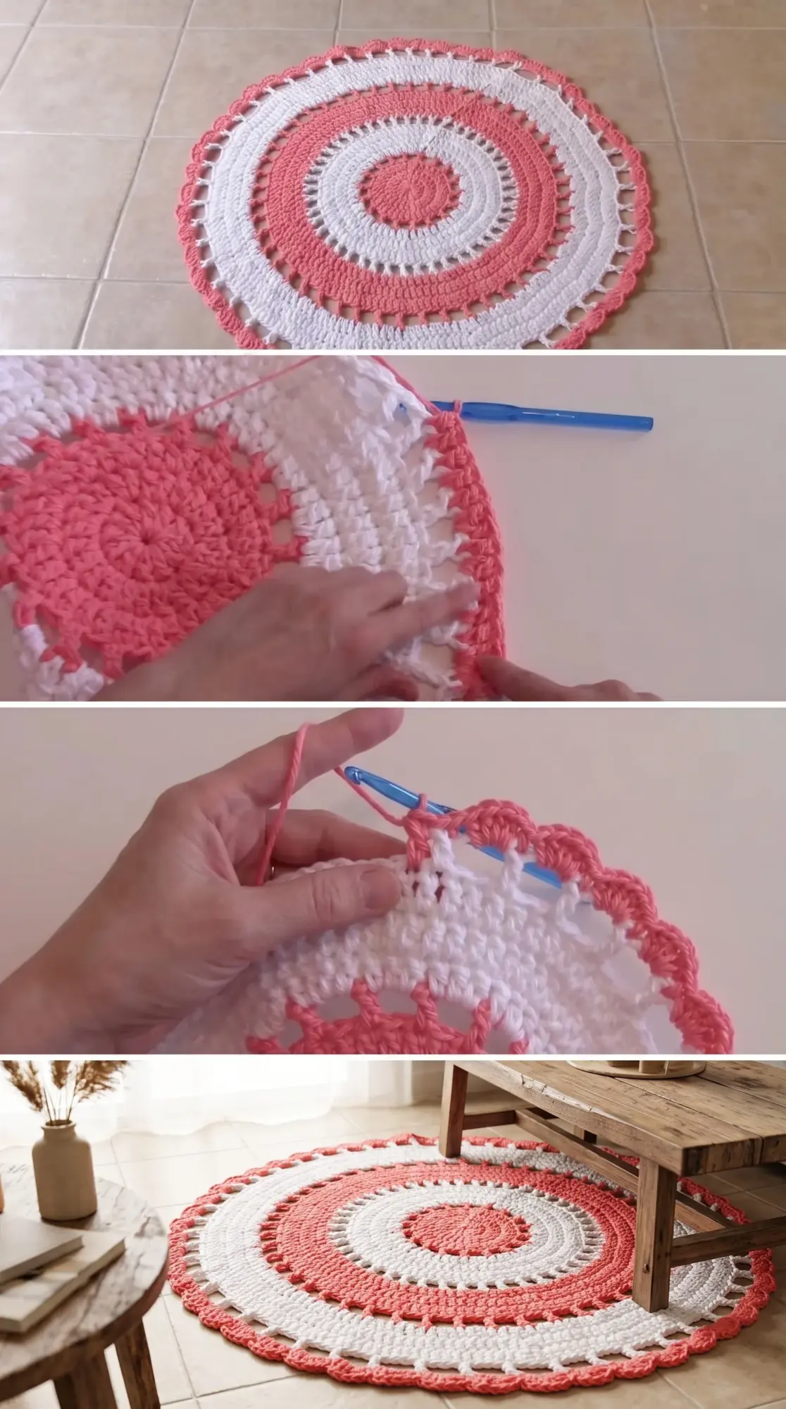 Crochet Circular Rug: A Beautiful Home Accent pattern