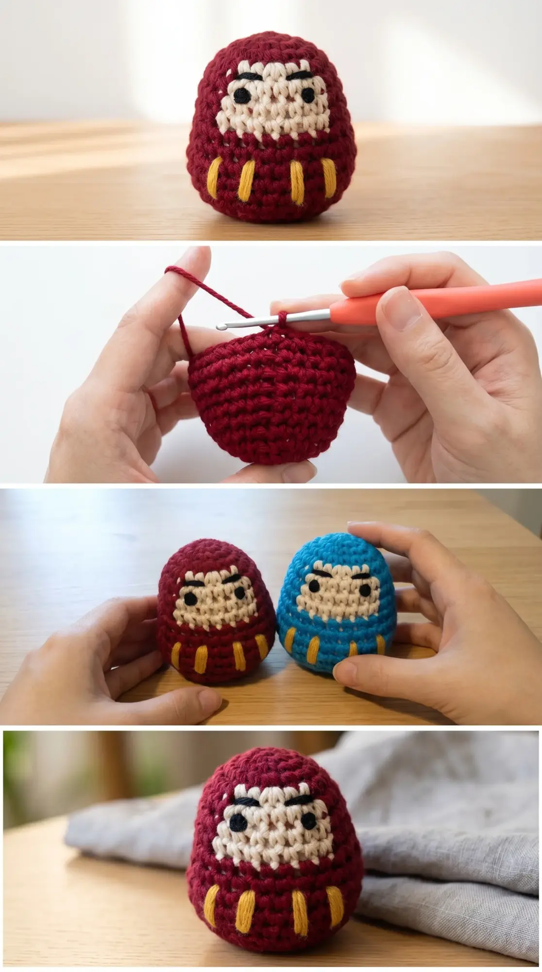 Crochet Daruma Doll: A Traditional Japanese Treasure pattern