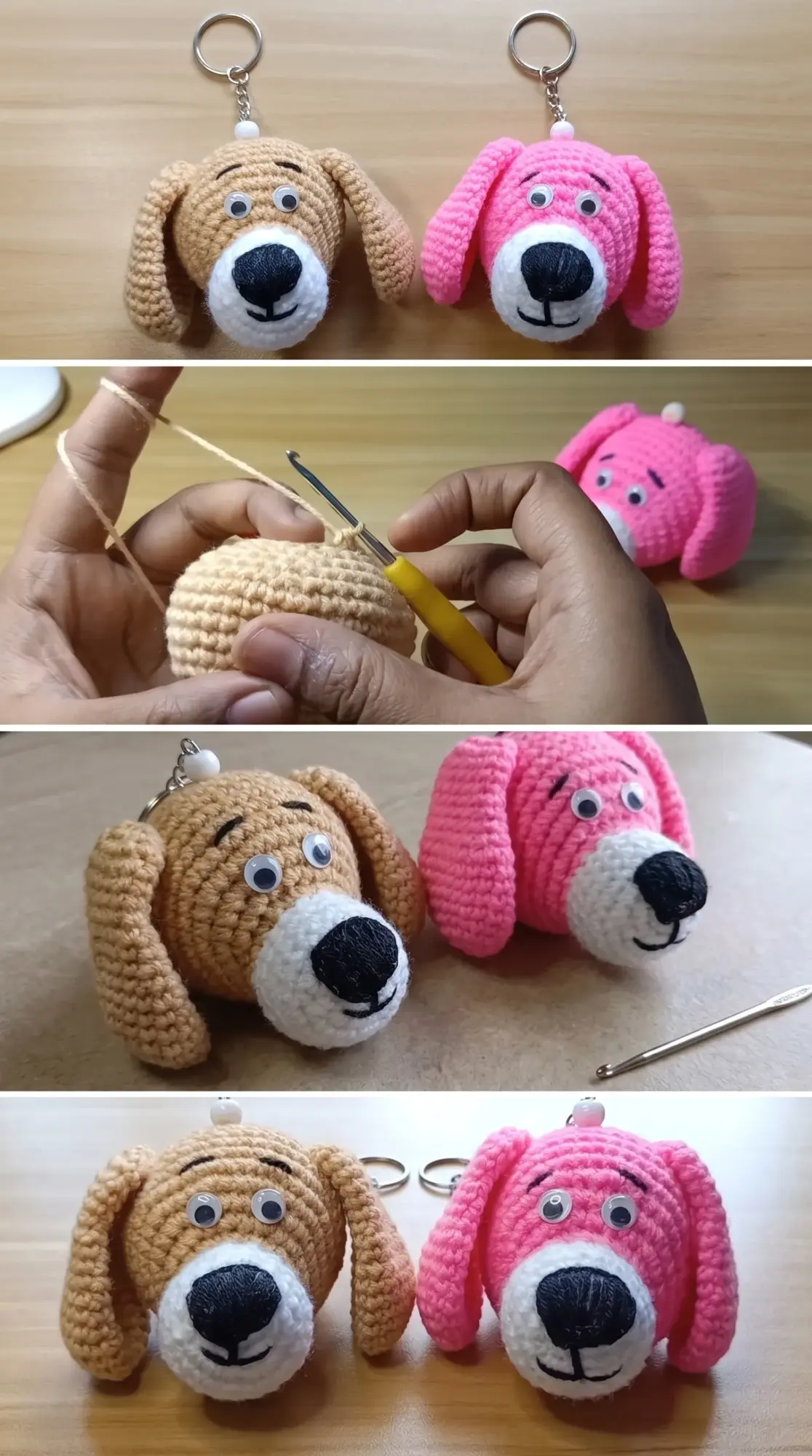 Crochet Dog Keychain: A Charming Handmade Accessory pattern