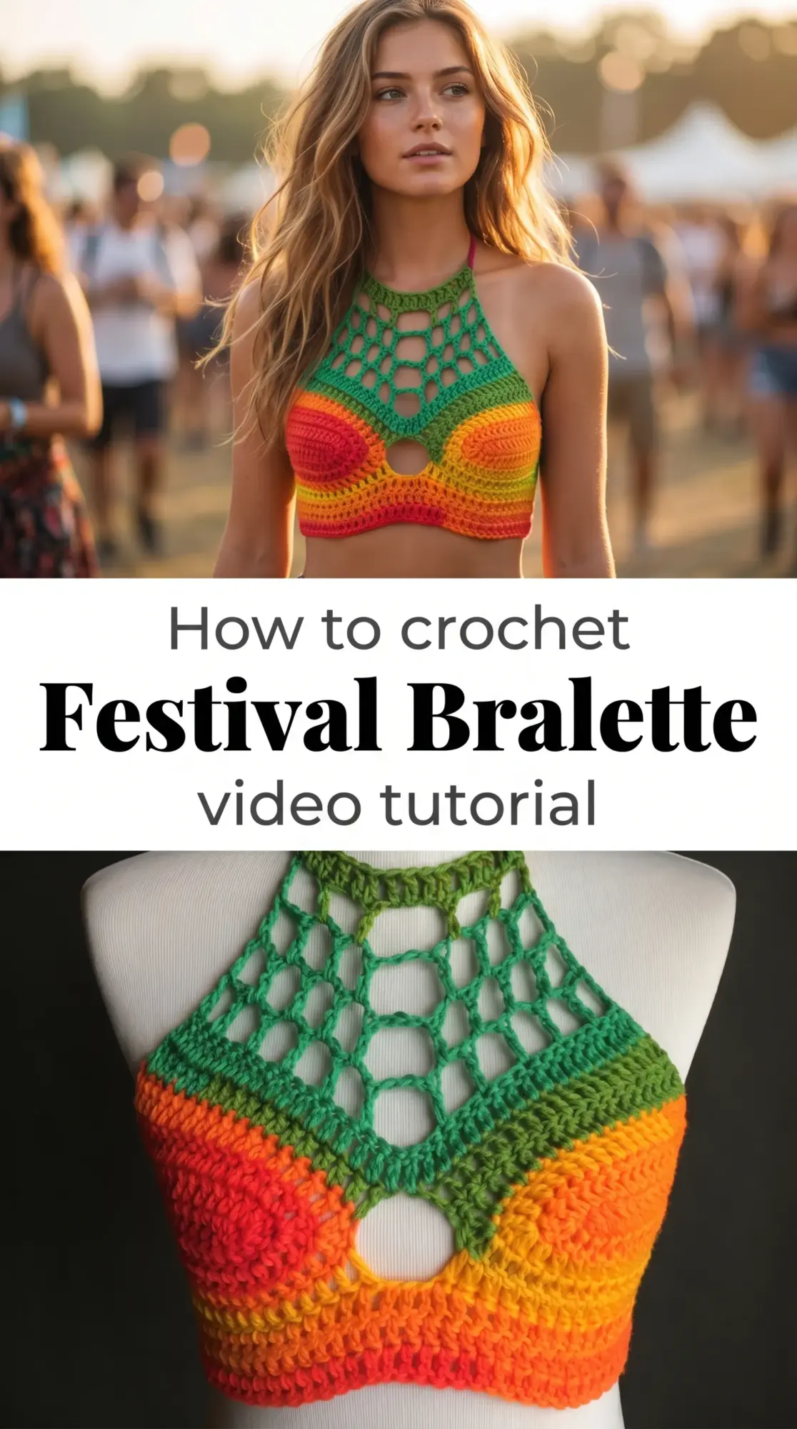 Crochet Festival Bralette: A Vibrant Summer Essential