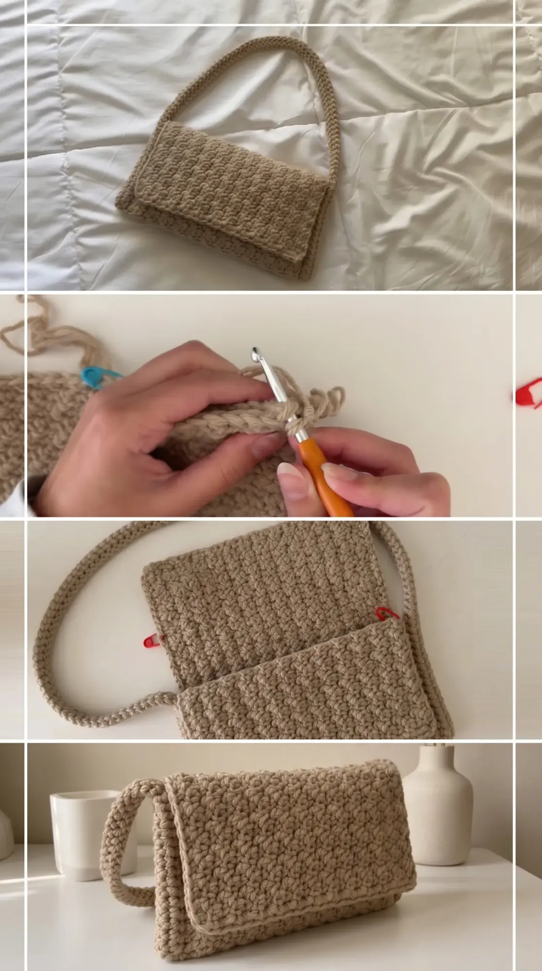 Crochet Flap Shoulder Bag: A Chic Everyday Accessory pattern