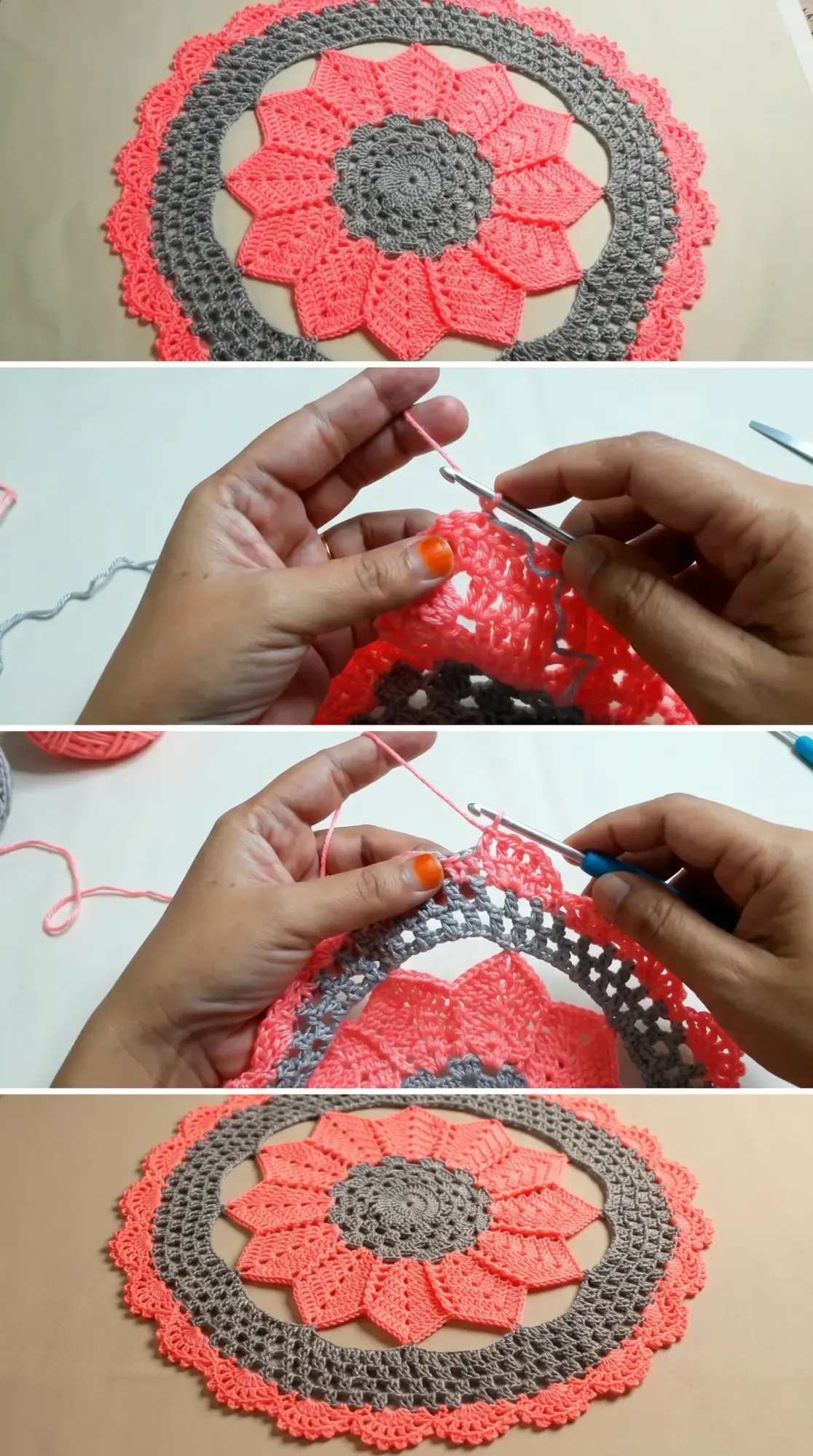 Crochet Floral Table Centerpiece: An Elegant Home Accent pattern
