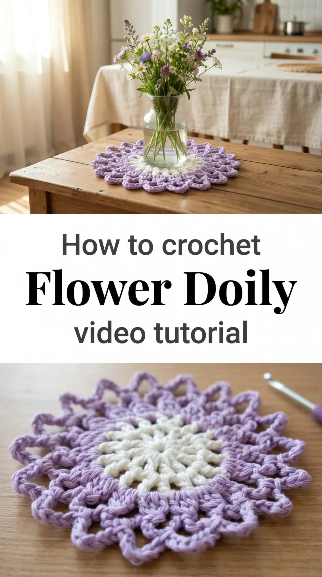 Crochet Flower Doily: A Delicate Handmade Accent
