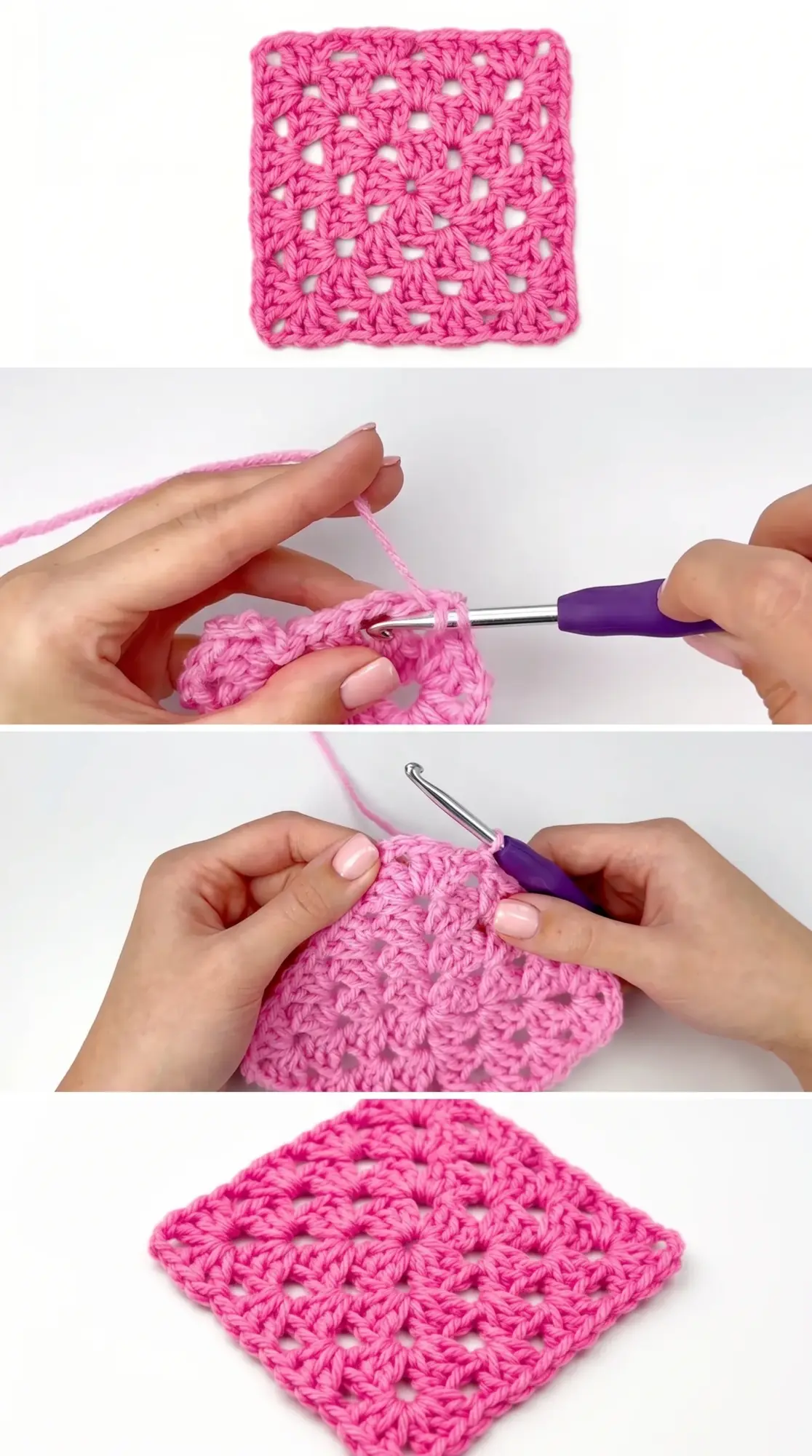 Crochet Granny Square: A Timeless Classic Foundation pattern
