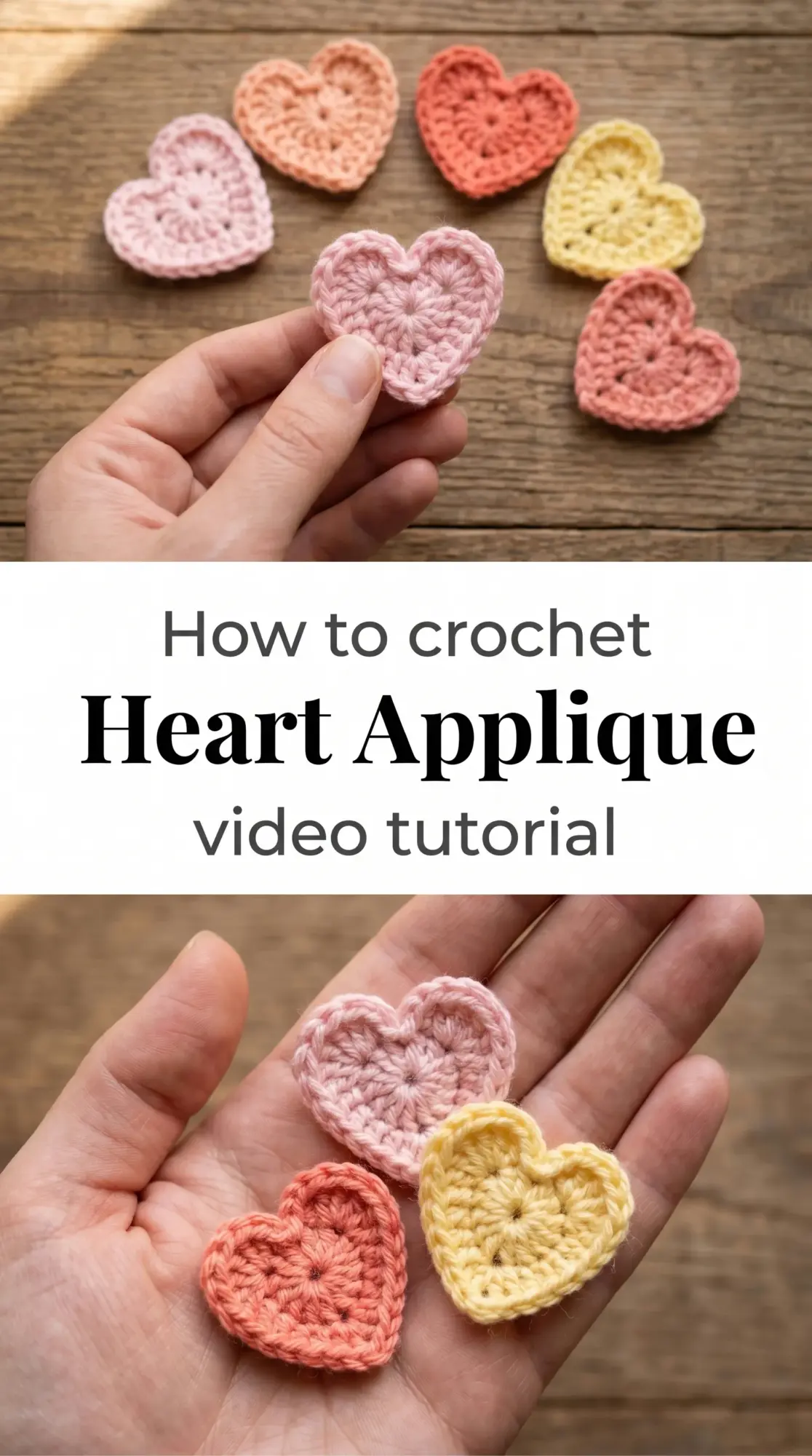 Crochet Heart Applique: A Sweet Handmade Charm