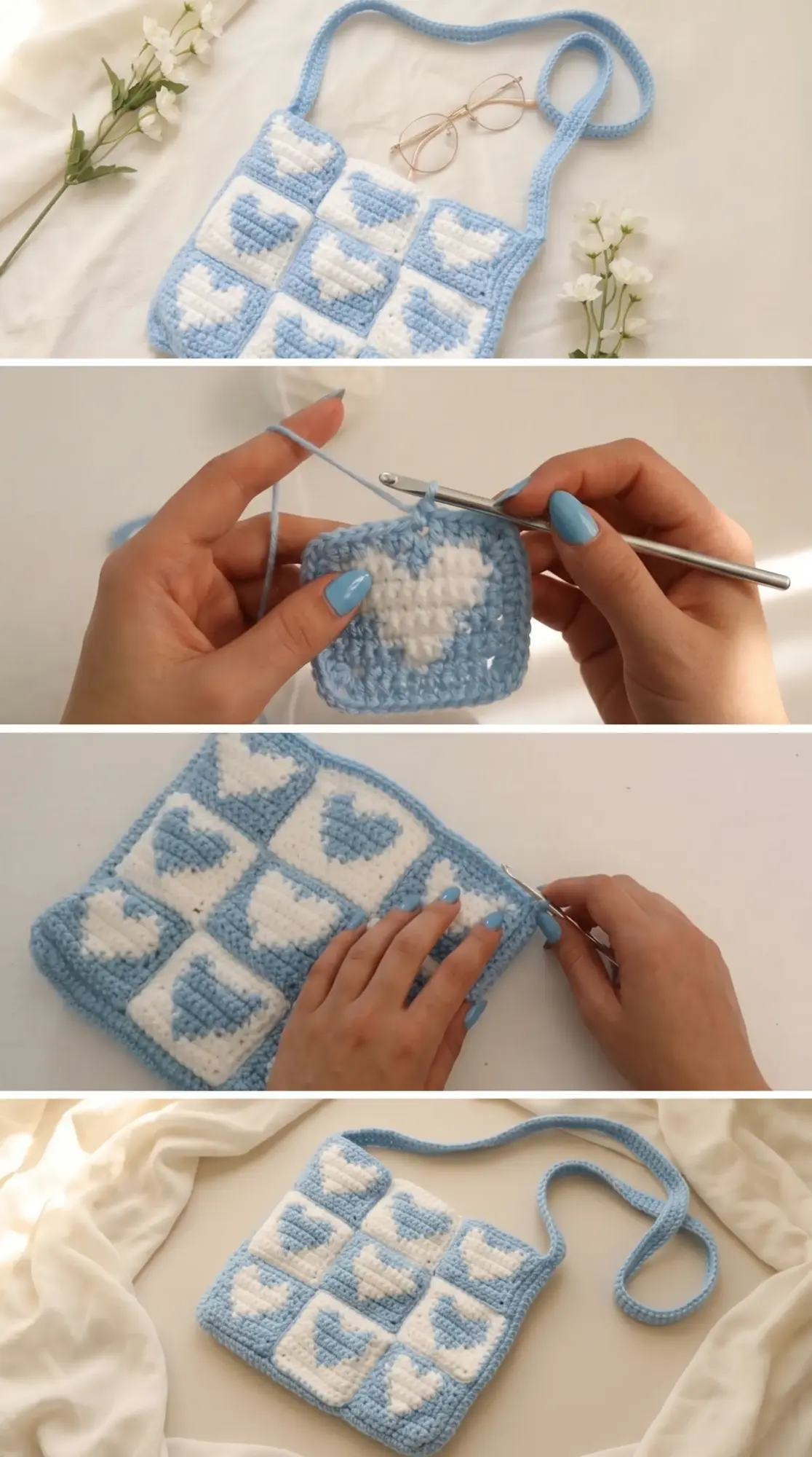 Crochet Heart Bag: A Sweet and Charming Accessory pattern