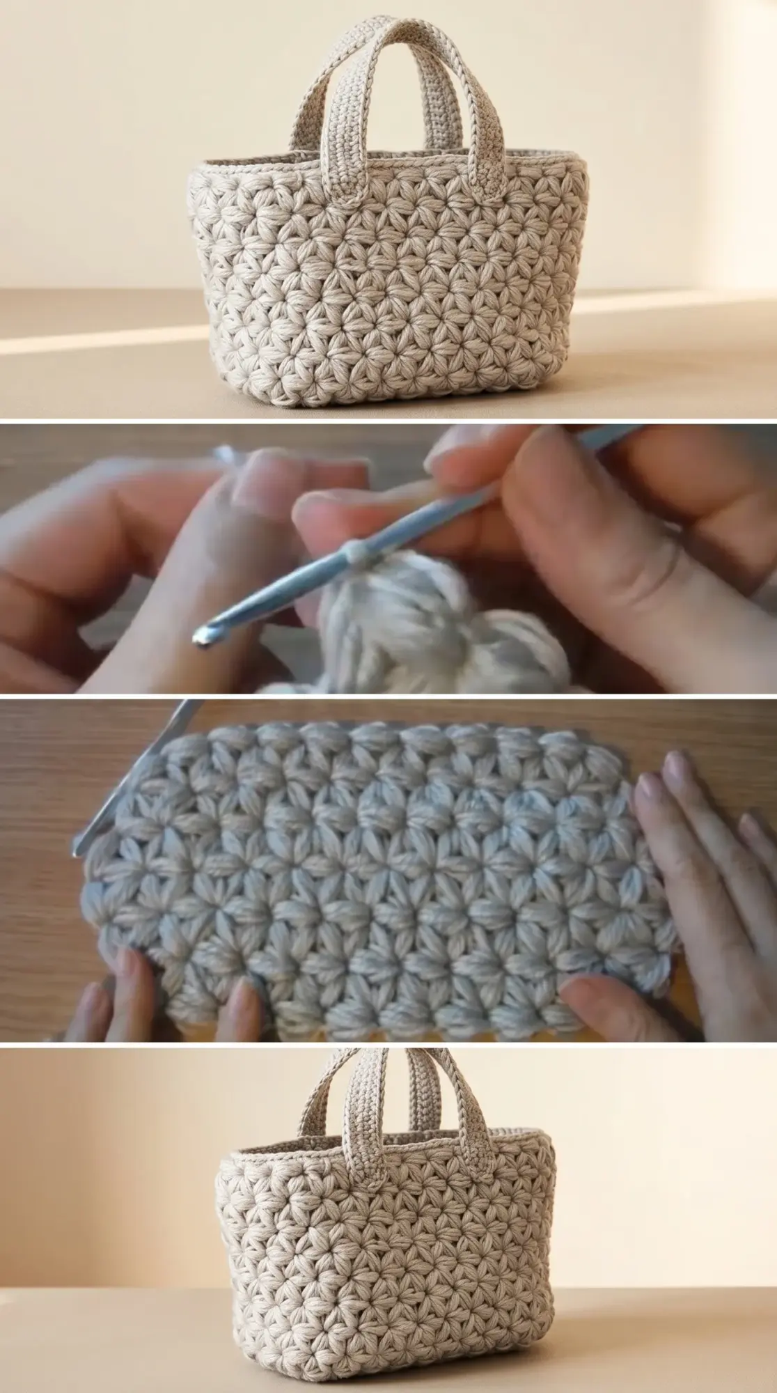 Crochet Jasmine Stitch Lunch Bag: A Chic Daily Essential pattern