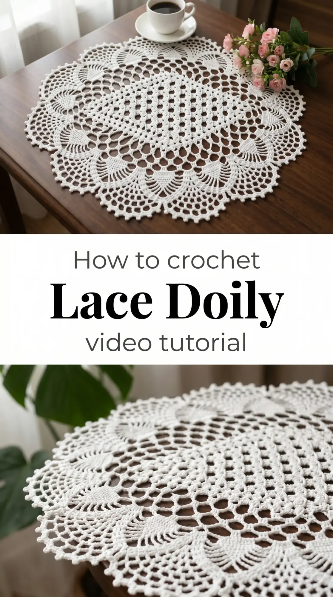 Crochet Lace Doily: An Elegant Table Centerpiece