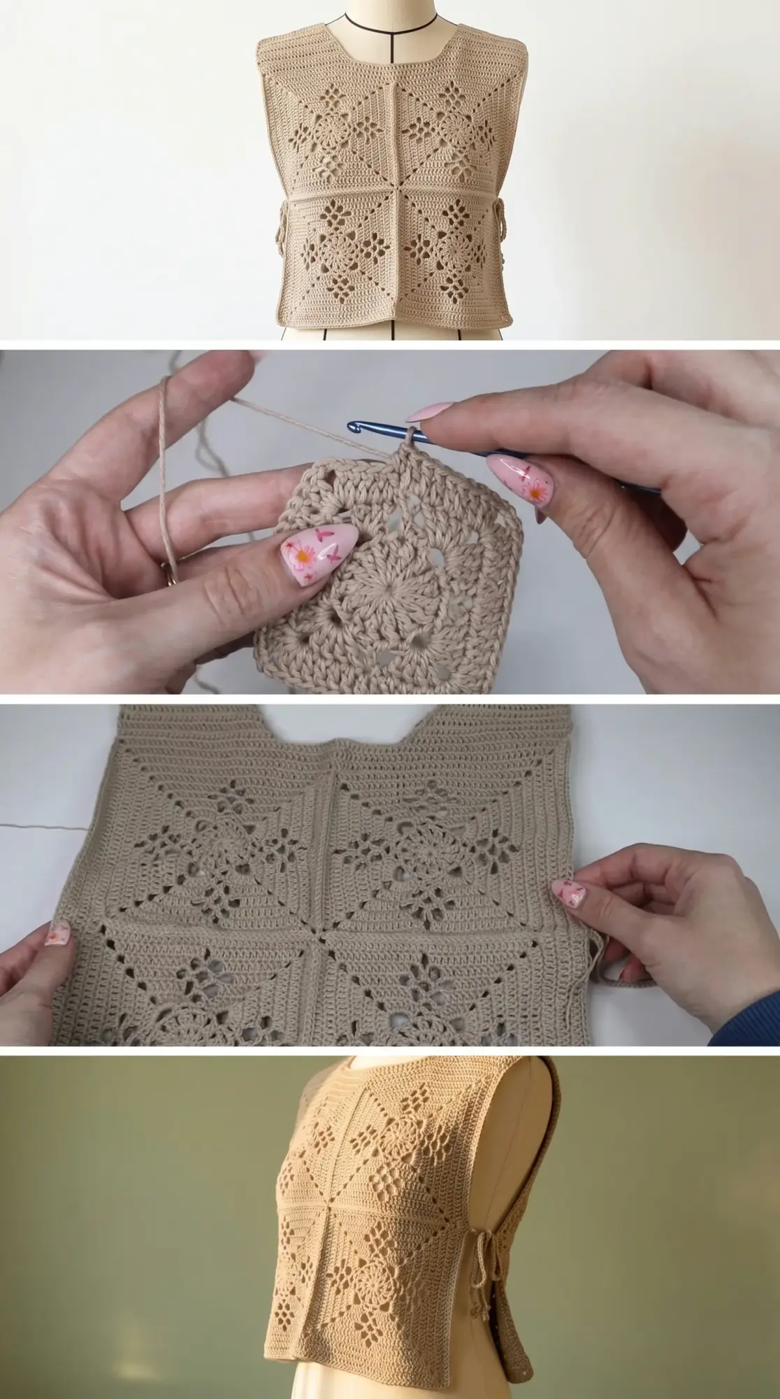 Crochet Lace Vest: A Timeless Layering Piece pattern