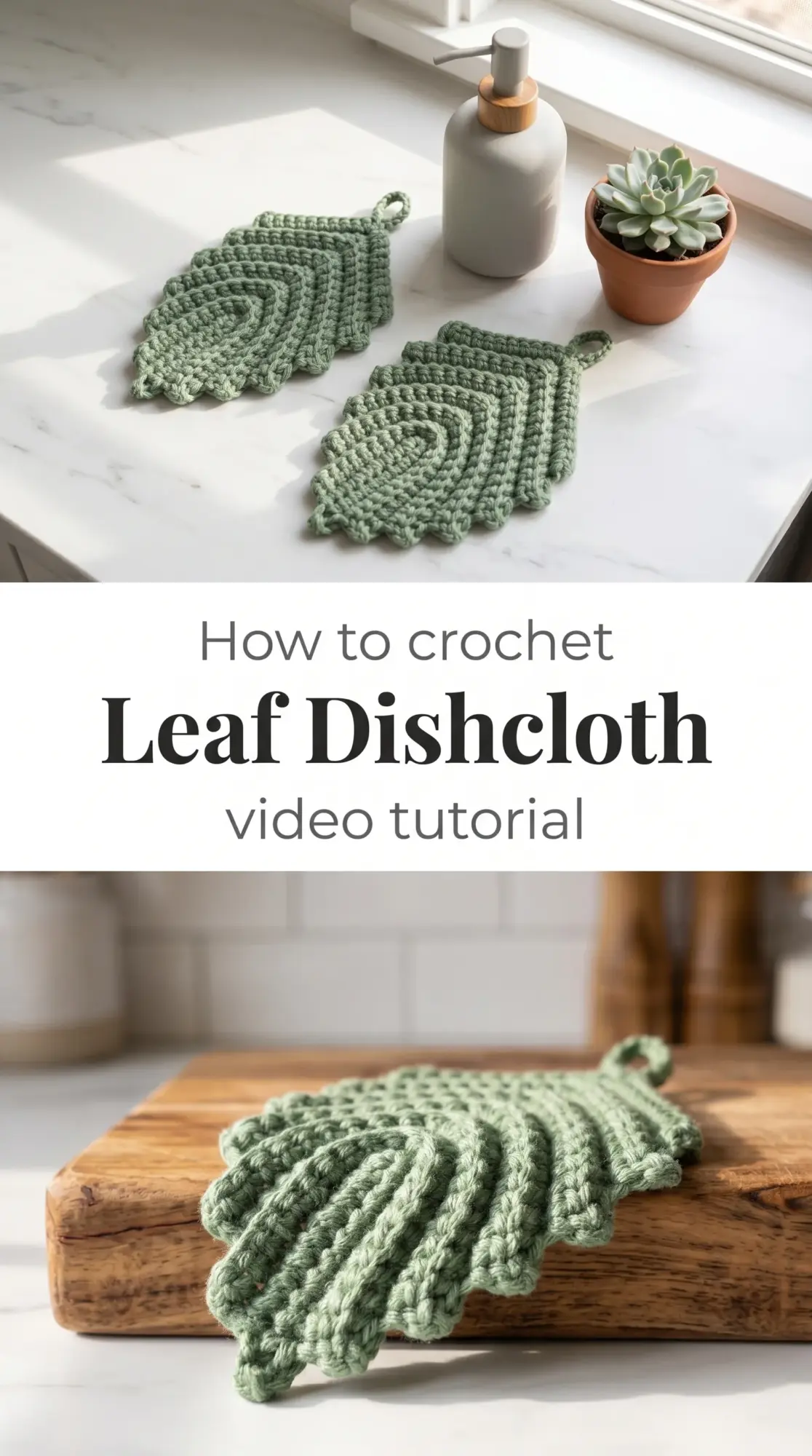 Crochet Leaf Dishcloth: A Fresh and Eco-Friendly Essential