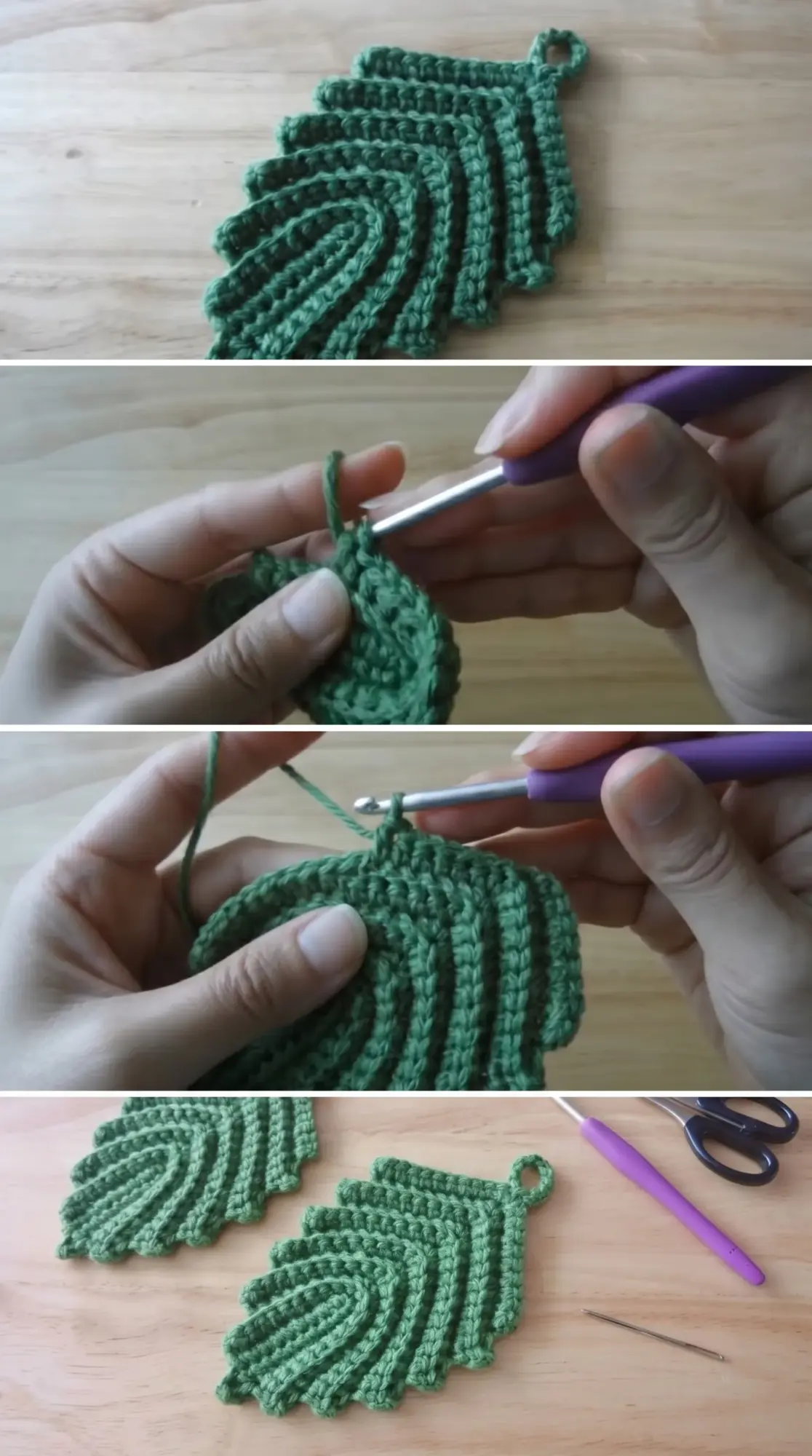 Crochet Leaf Dishcloth: A Fresh and Eco-Friendly Essential pattern