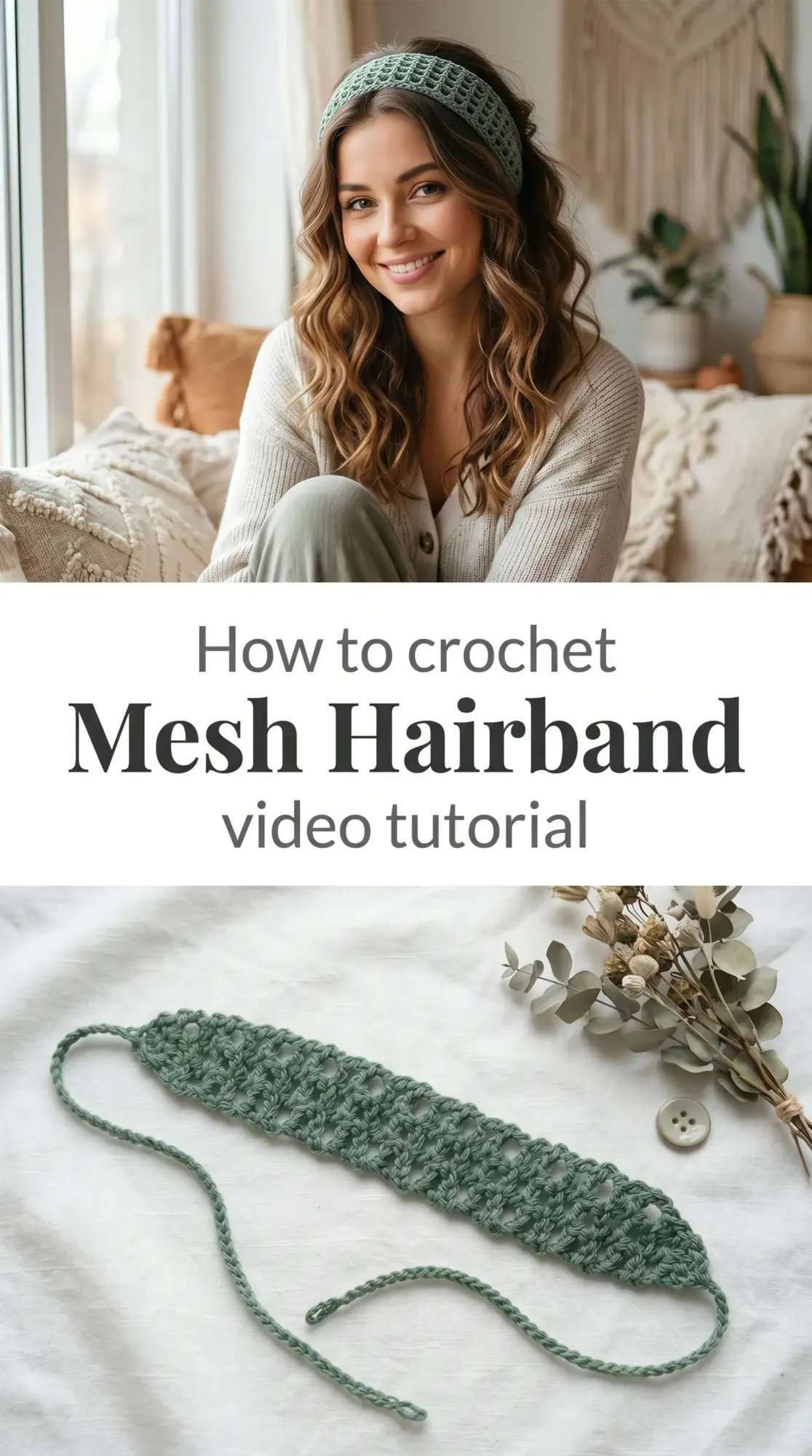 Crochet Mesh Hairband: A Quick and Charming Accessory
