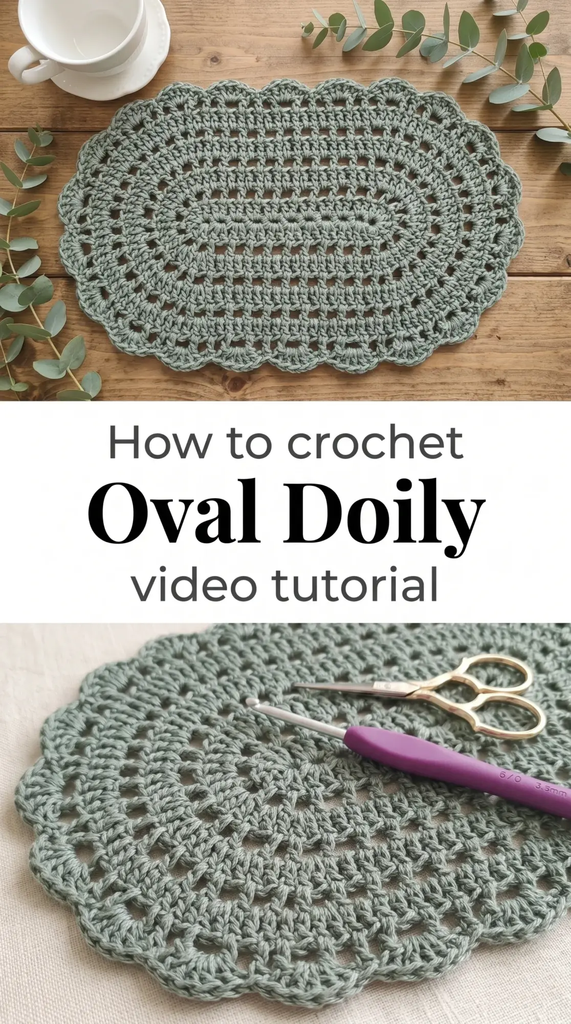 Crochet Oval Doily: A Delicate Handmade Accent