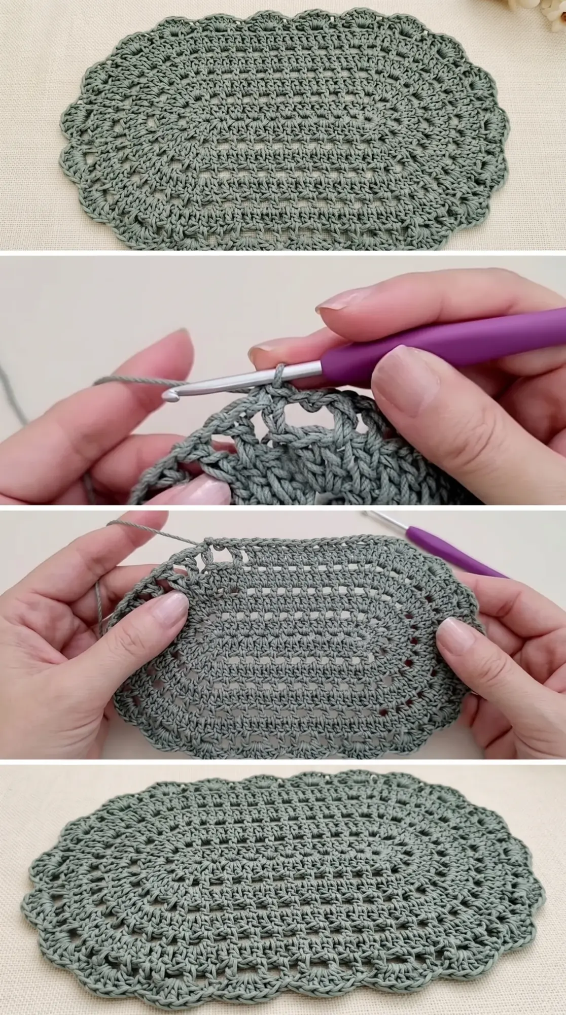 Crochet Oval Doily: A Delicate Handmade Accent pattern