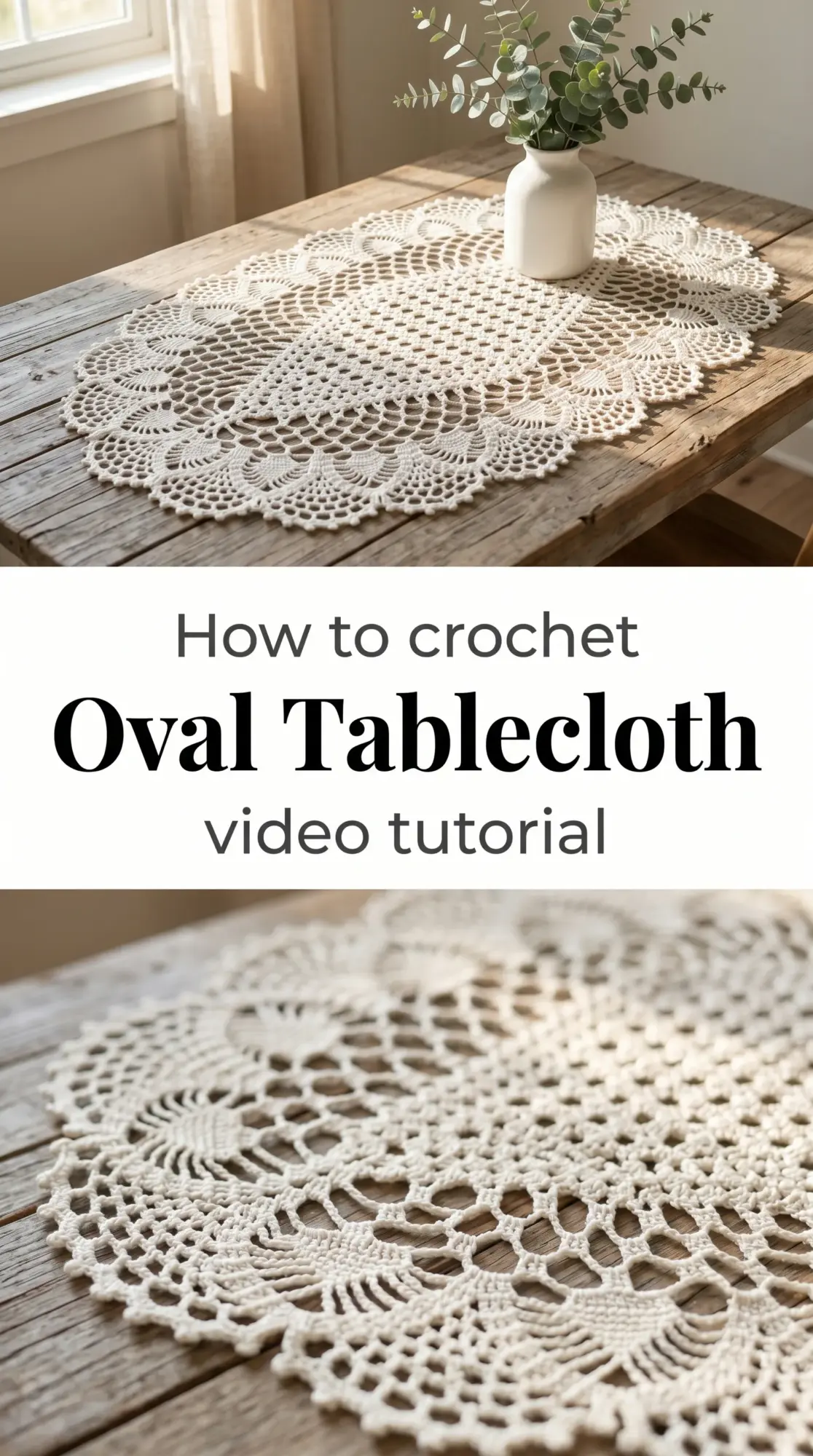 Crochet Oval Tablecloth: An Elegant Table Centerpiece