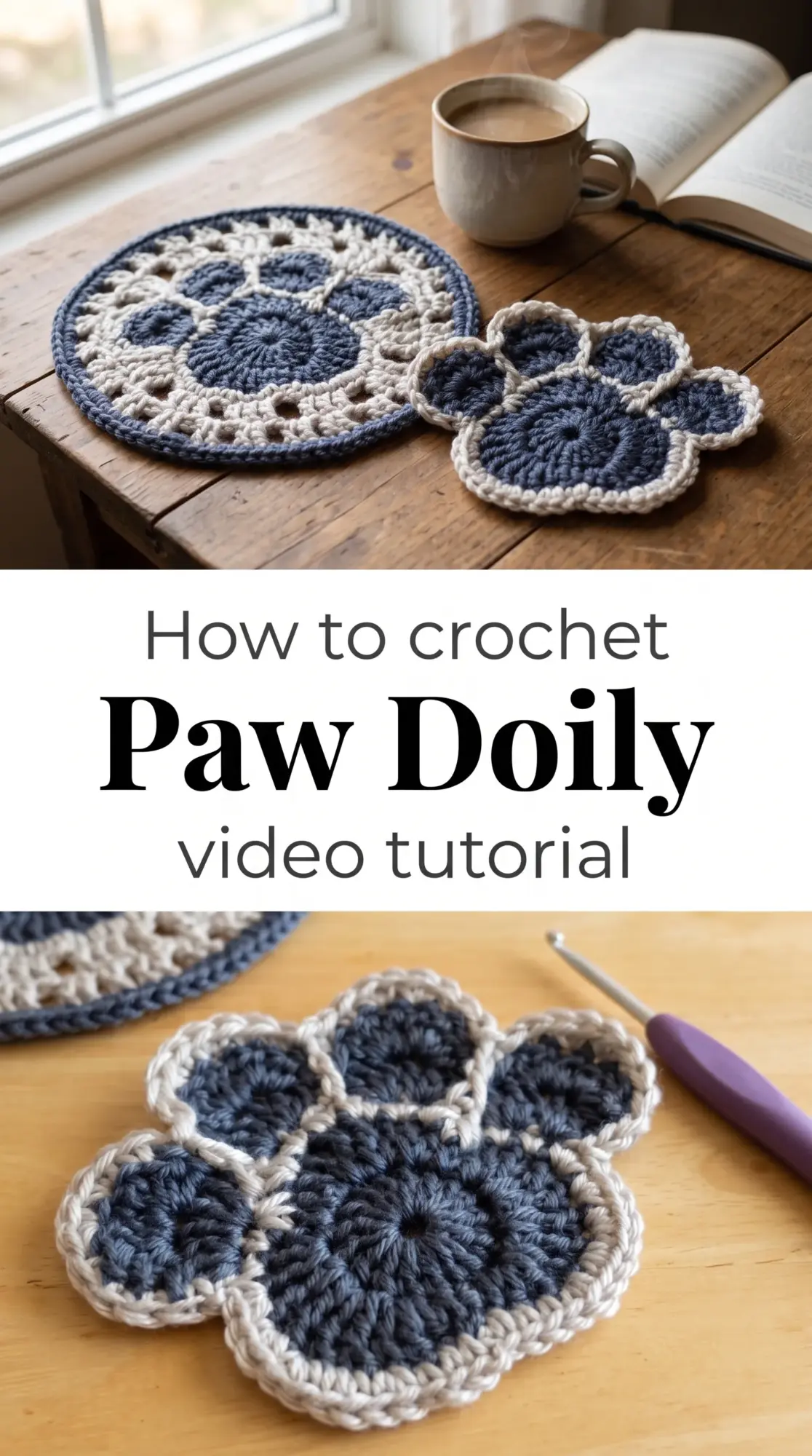 Crochet Paw Doily: A Charming Handcrafted Accent