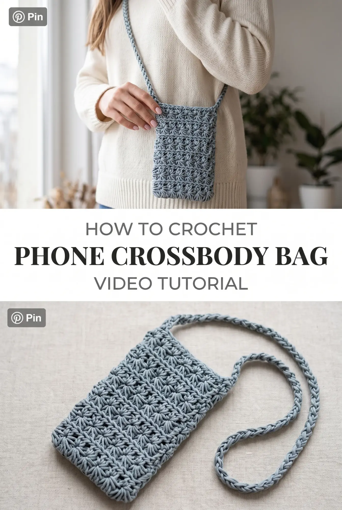 Crochet Phone Crossbody Bag: A Chic Modern Accessory