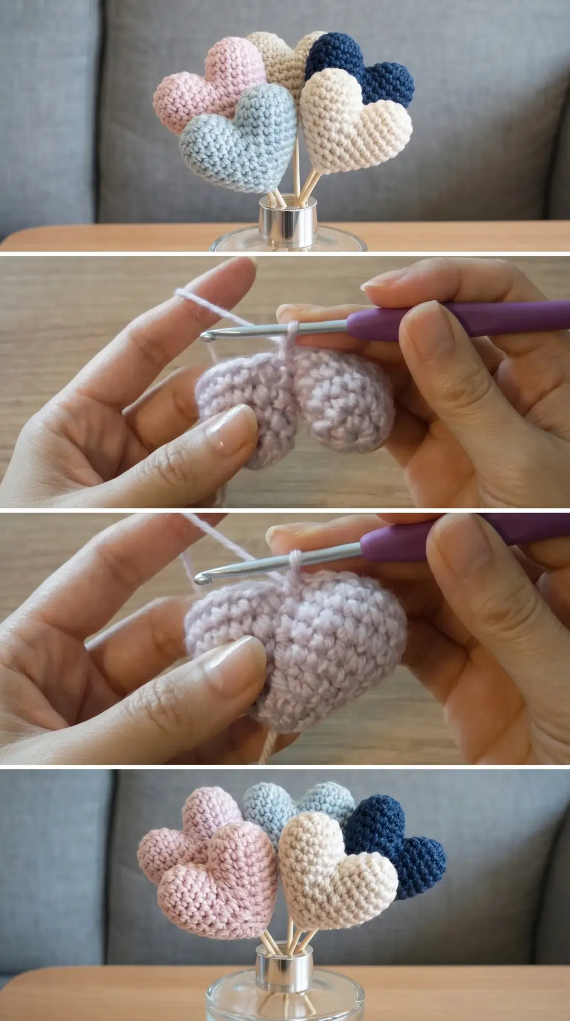 Crochet Puffy Heart Amigurumi: A Sweet Valentine Treasure pattern