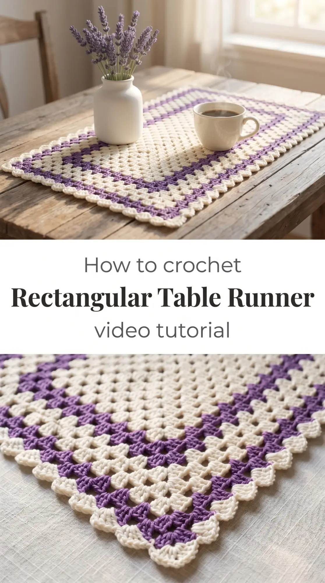 Crochet Rectangular Table Runner: An Elegant Home Accent