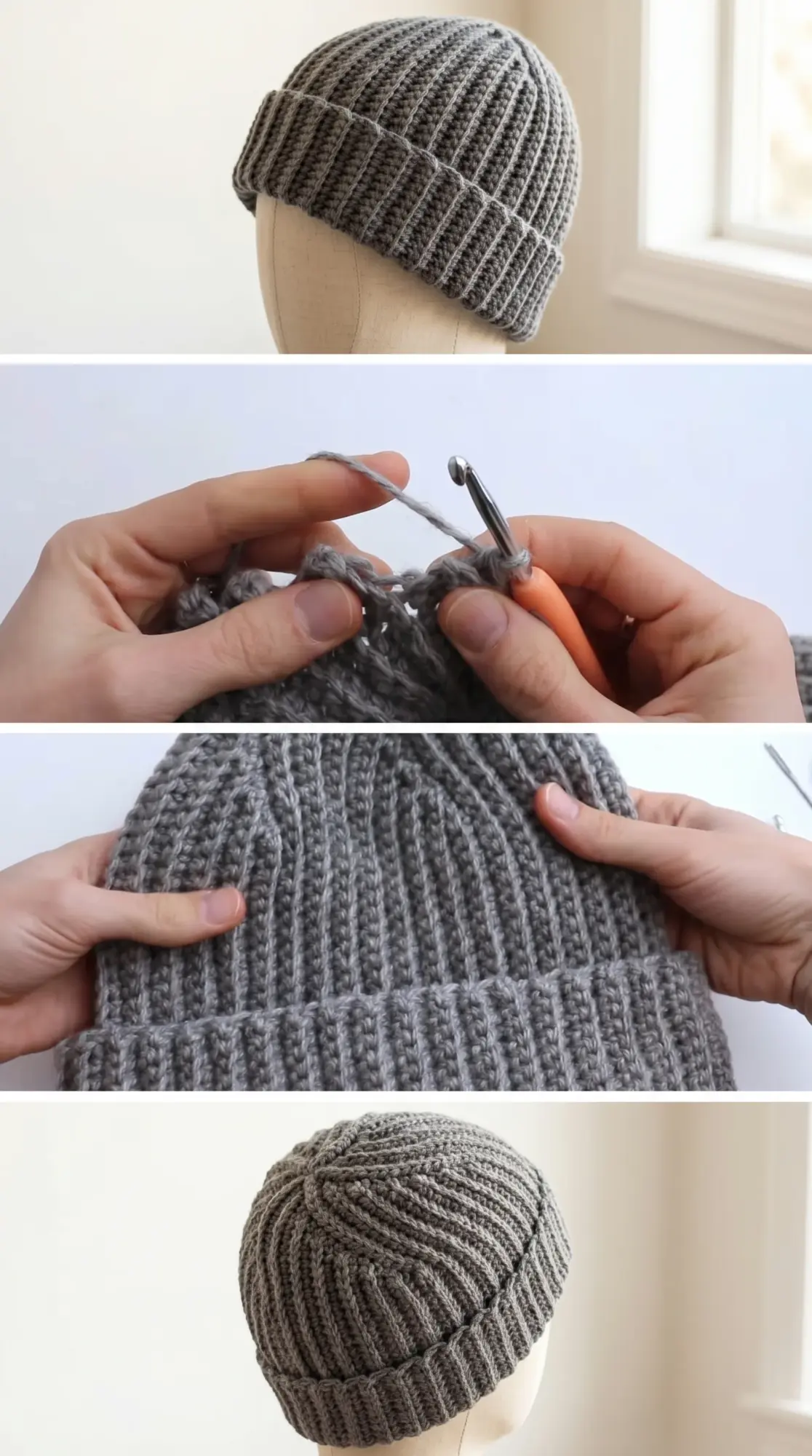 Crochet Ribbed Beanie: A Classic Winter Essential pattern