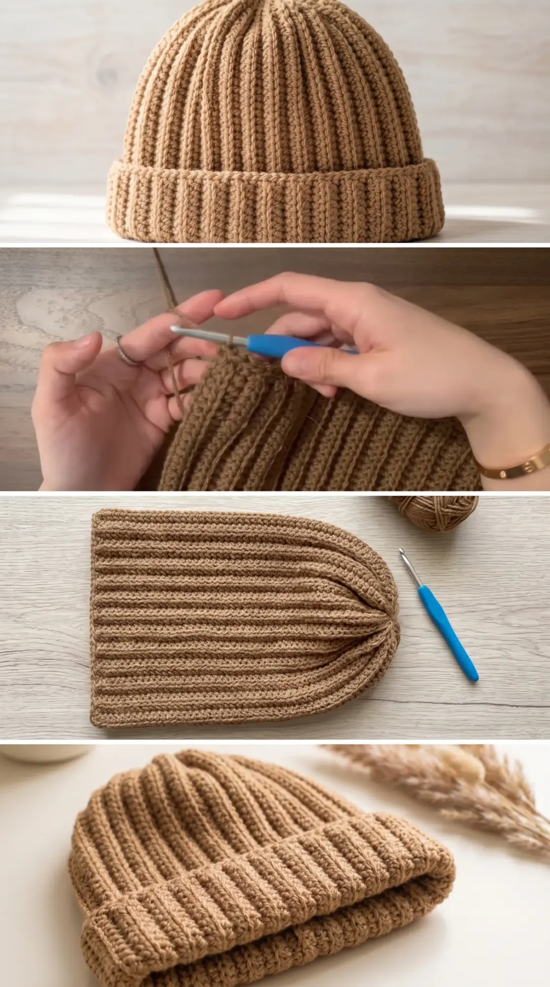 Crochet Ribbed Beanie: A Timeless Winter Essential pattern