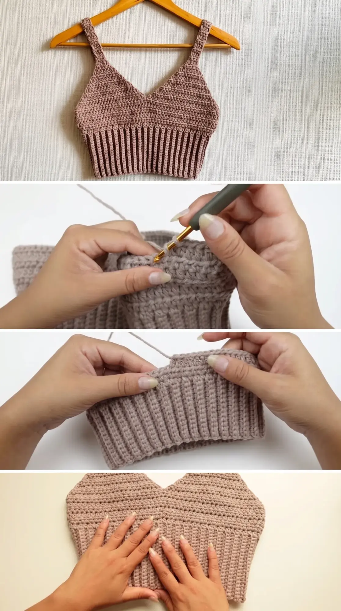 Crochet Ribbed Crop Top: A Timeless Wardrobe Essential pattern