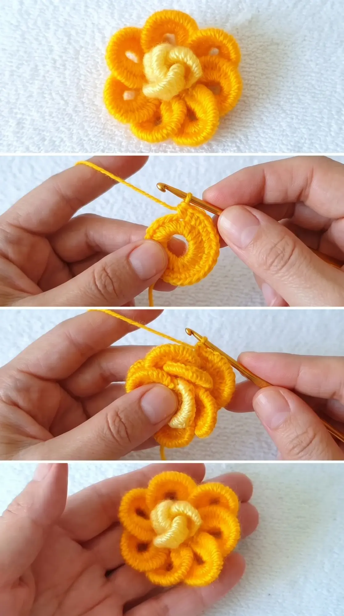 Crochet Rose Flower: A Beautiful Decorative Accent pattern