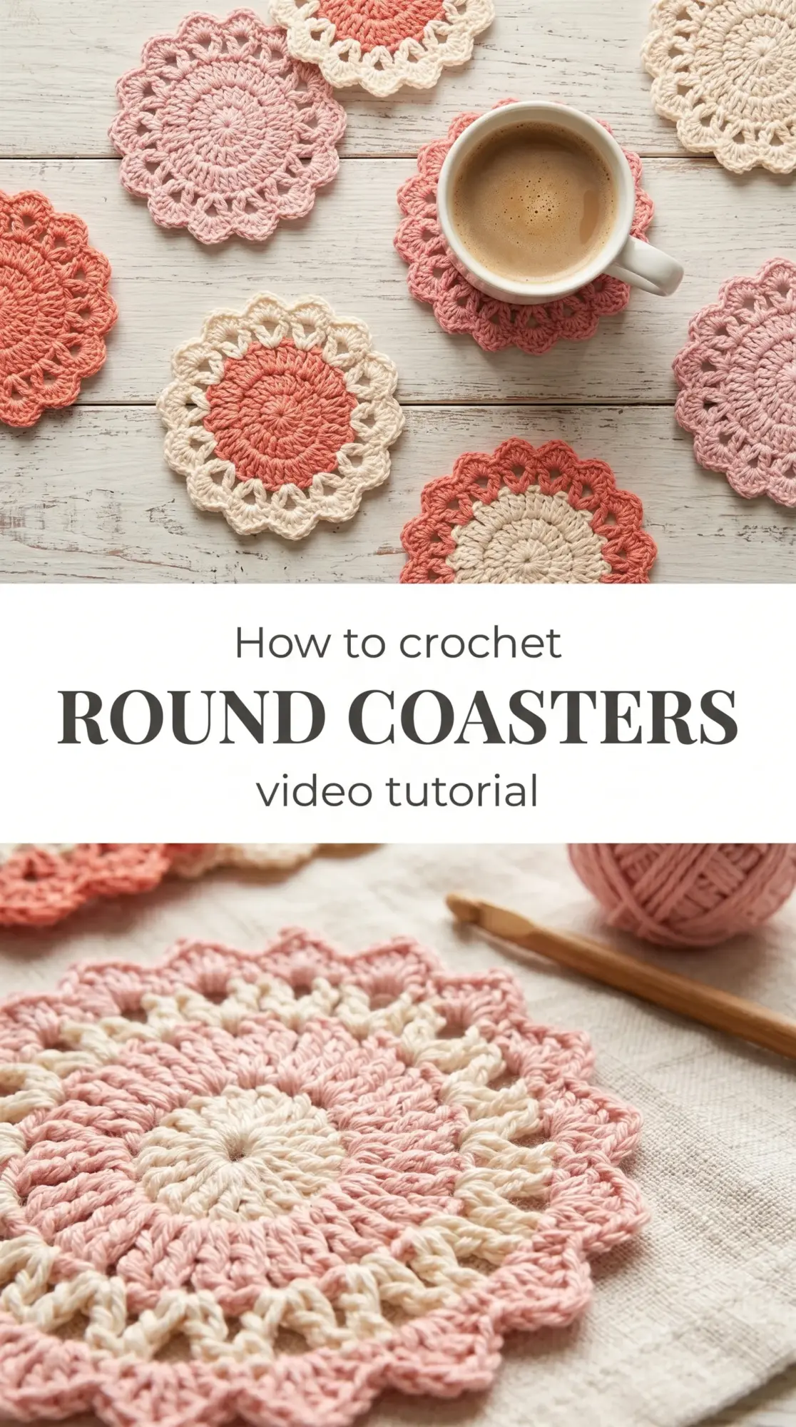 Crochet Round Coasters: A Classic Table Accessory