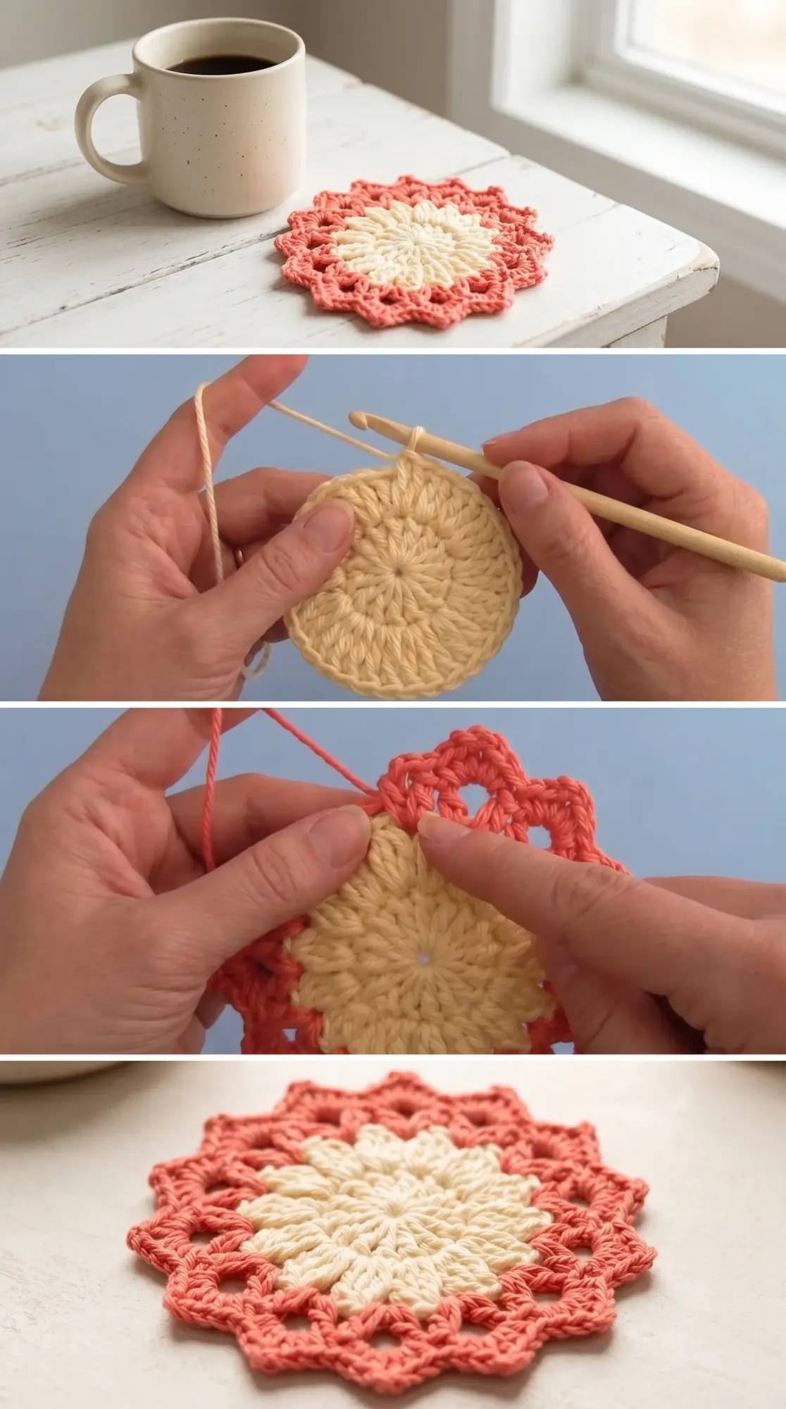 Crochet Round Coasters: A Classic Table Accessory pattern