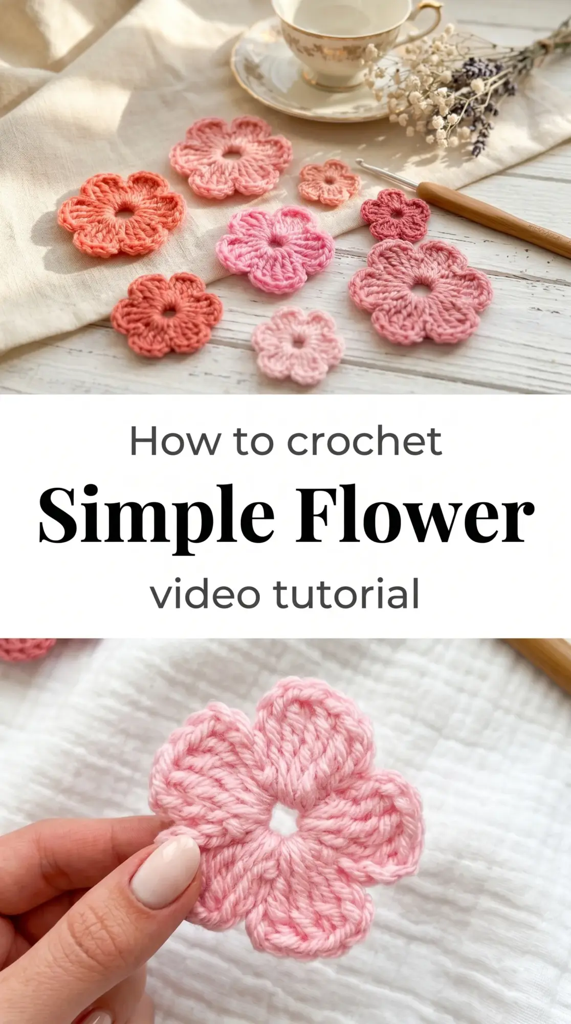 Crochet Simple Flower: A Delicate Beginner Essential
