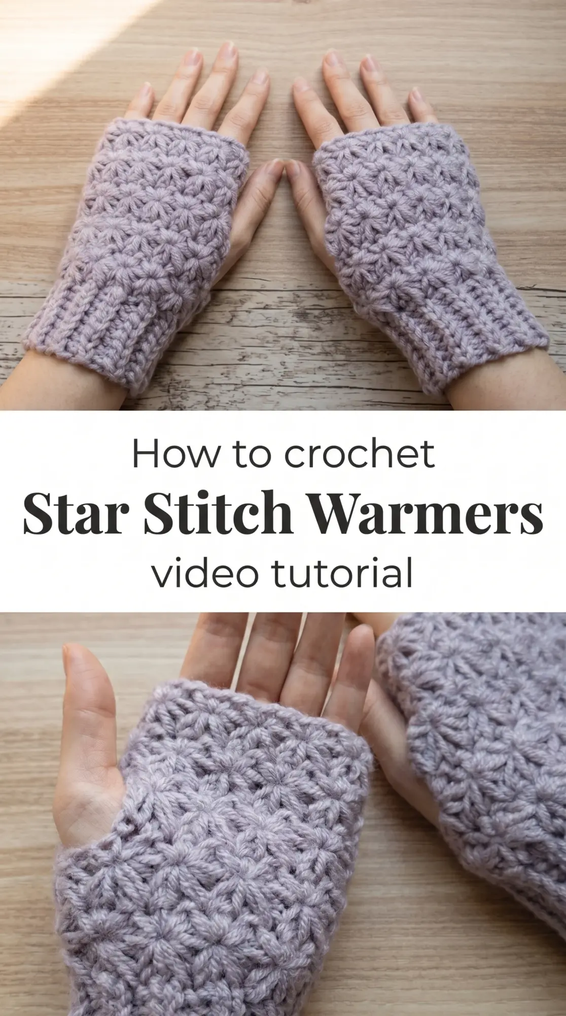 Crochet Star Stitch Warmers: A Delicate Winter Essential