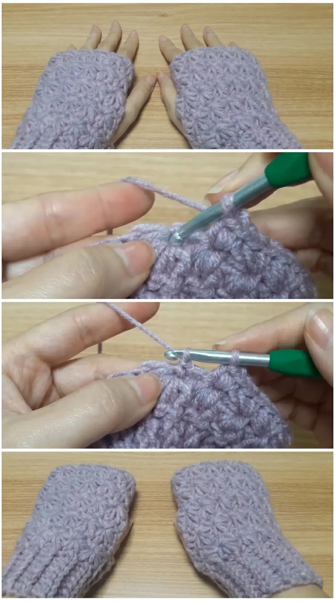 Crochet Star Stitch Warmers: A Delicate Winter Essential pattern