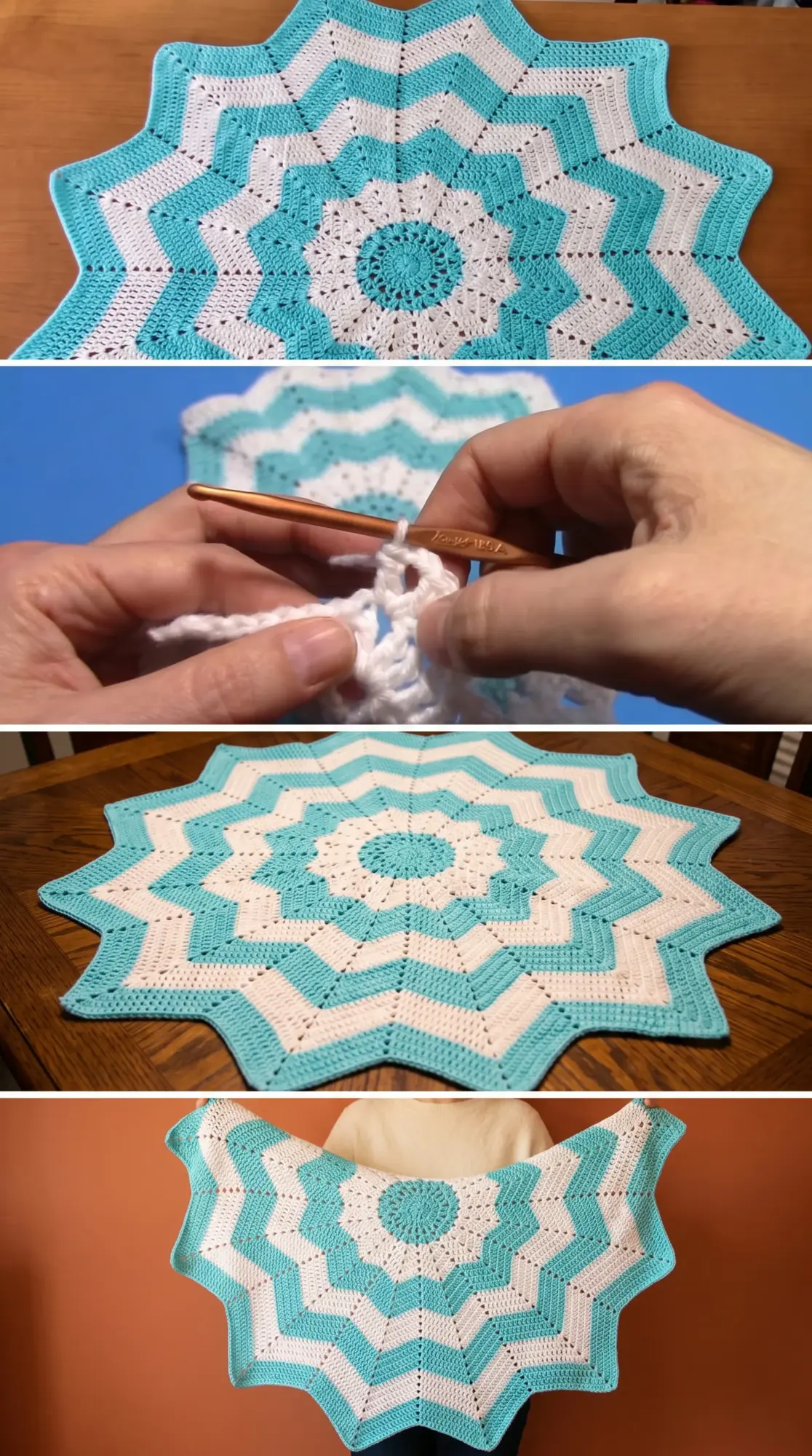 Crochet Sunburst Baby Blanket: A Timeless Heirloom Treasure pattern