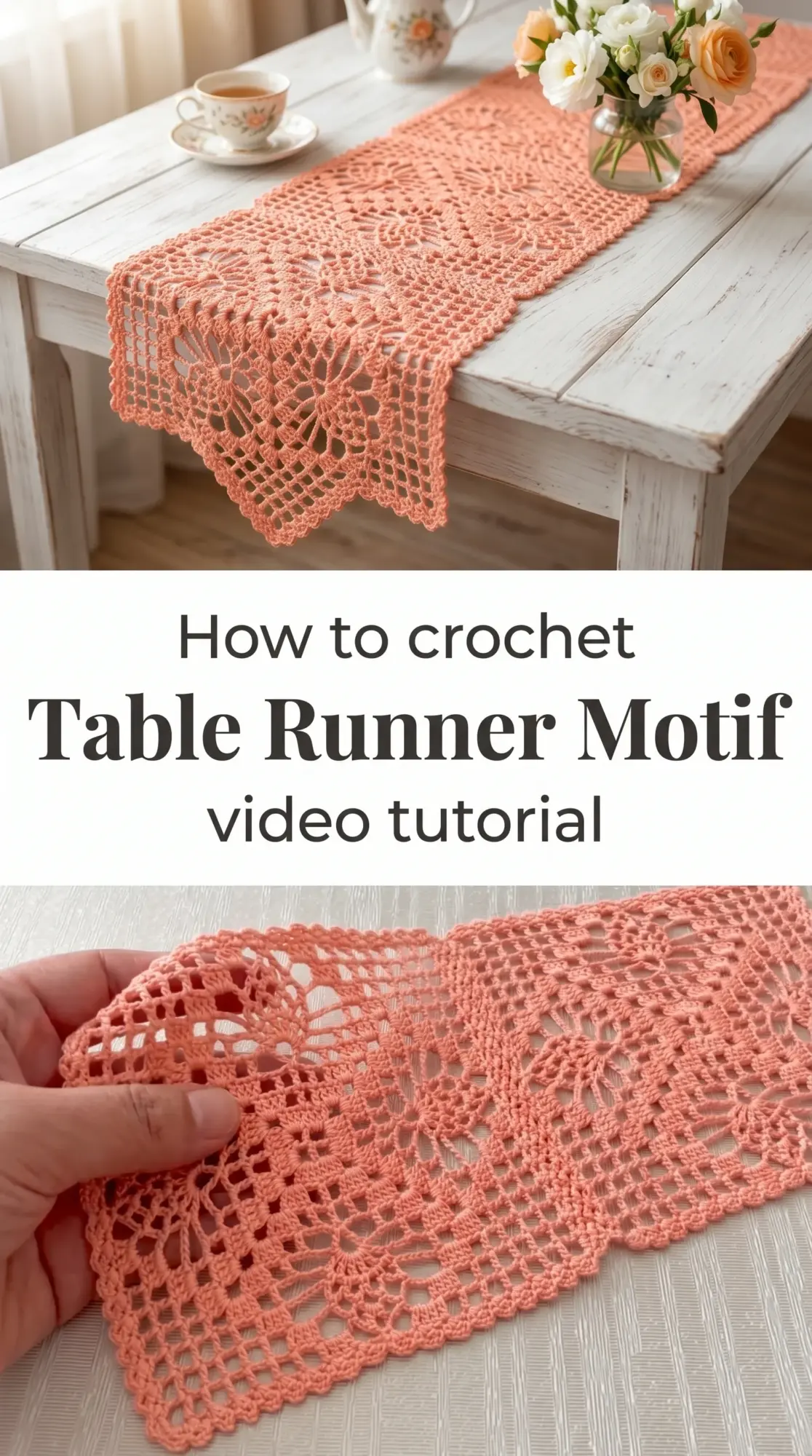 Crochet Table Runner and Bedspread Motif: A Timeless Classic