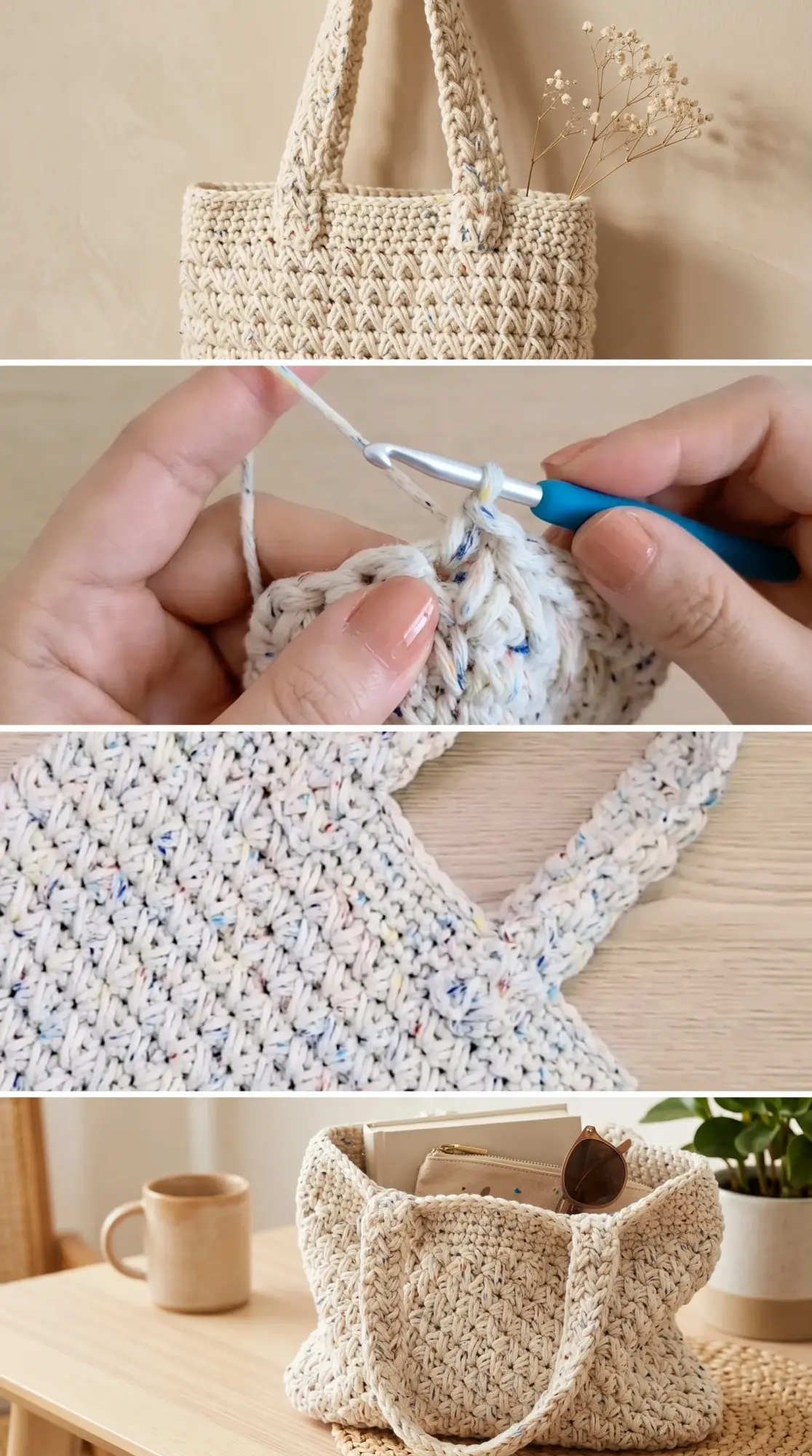 Crochet Textured Tote Bag: A Charming Everyday Accessory pattern
