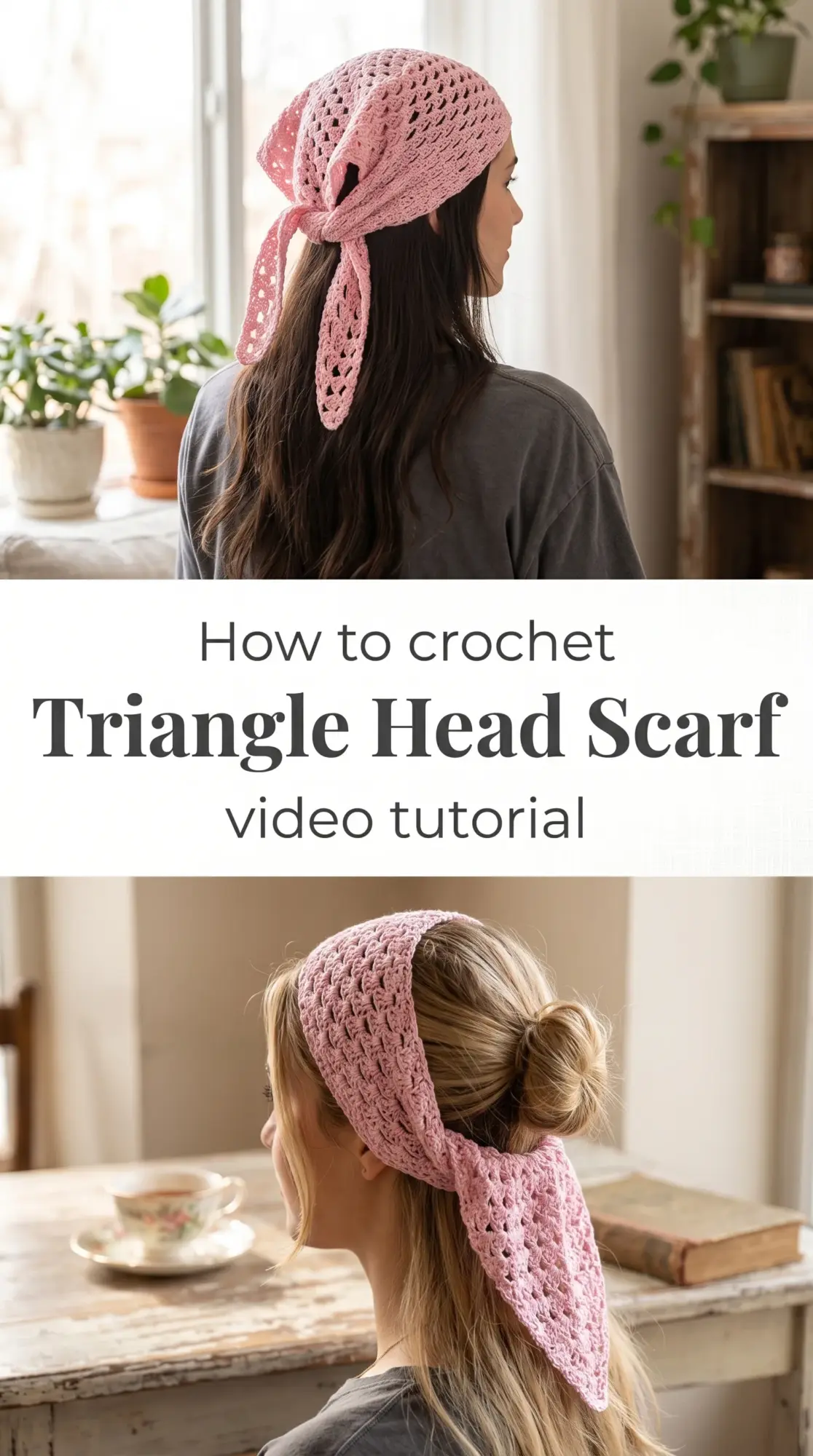 Crochet Triangle Head Scarf: A Chic Bohemian Accessory