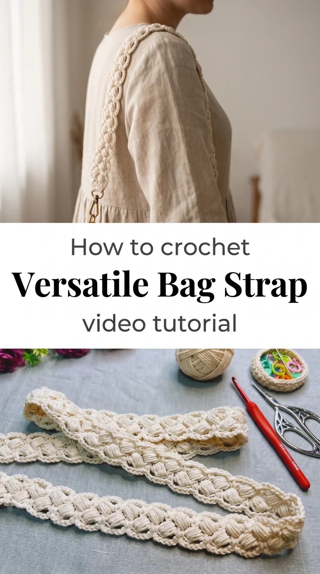Crochet Versatile Bag Strap: A Timeless Handmade Accessory