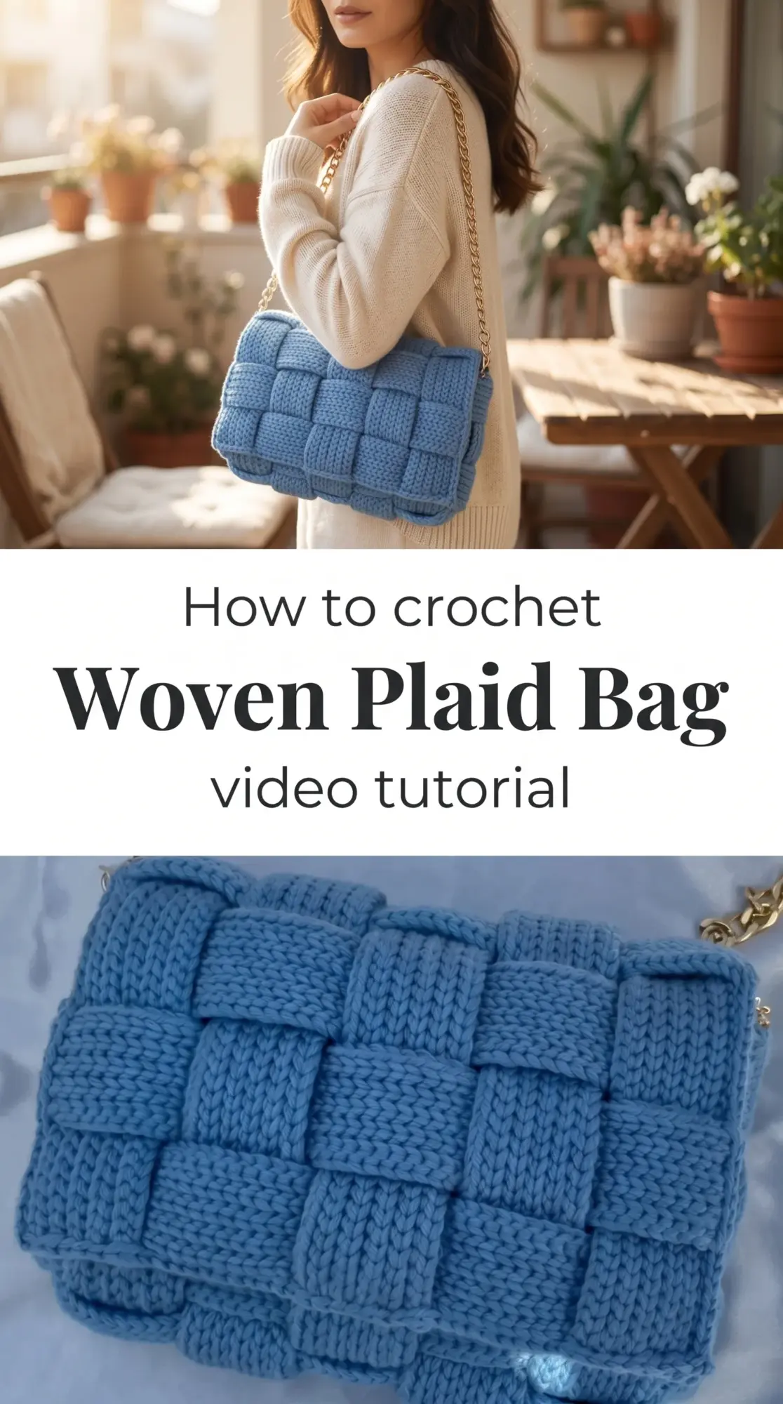 Crochet Woven Plaid Bag: A Chic and Practical Accessory