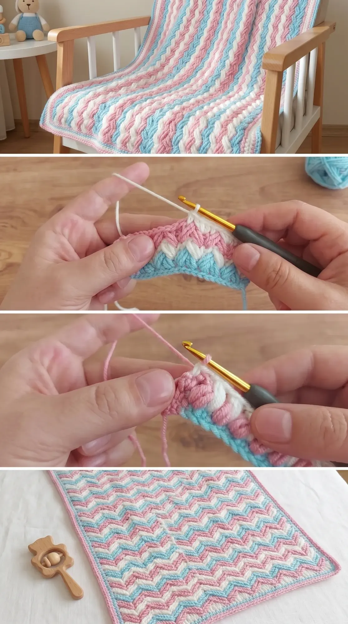 Crochet Zigzag Baby Blanket: A Soft and Timeless Treasure pattern