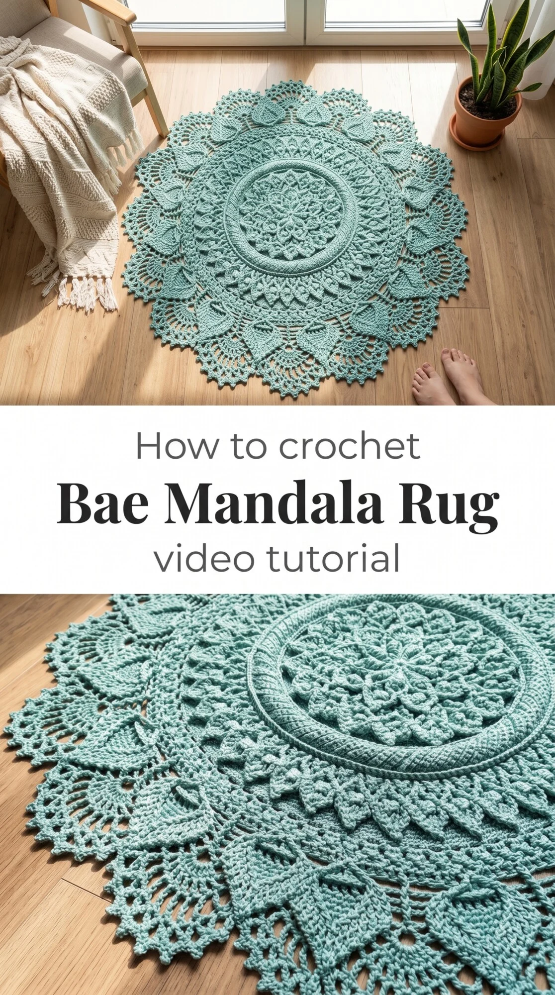 Crochet Bae Mandala Rug: A Stunning Decorative Piece