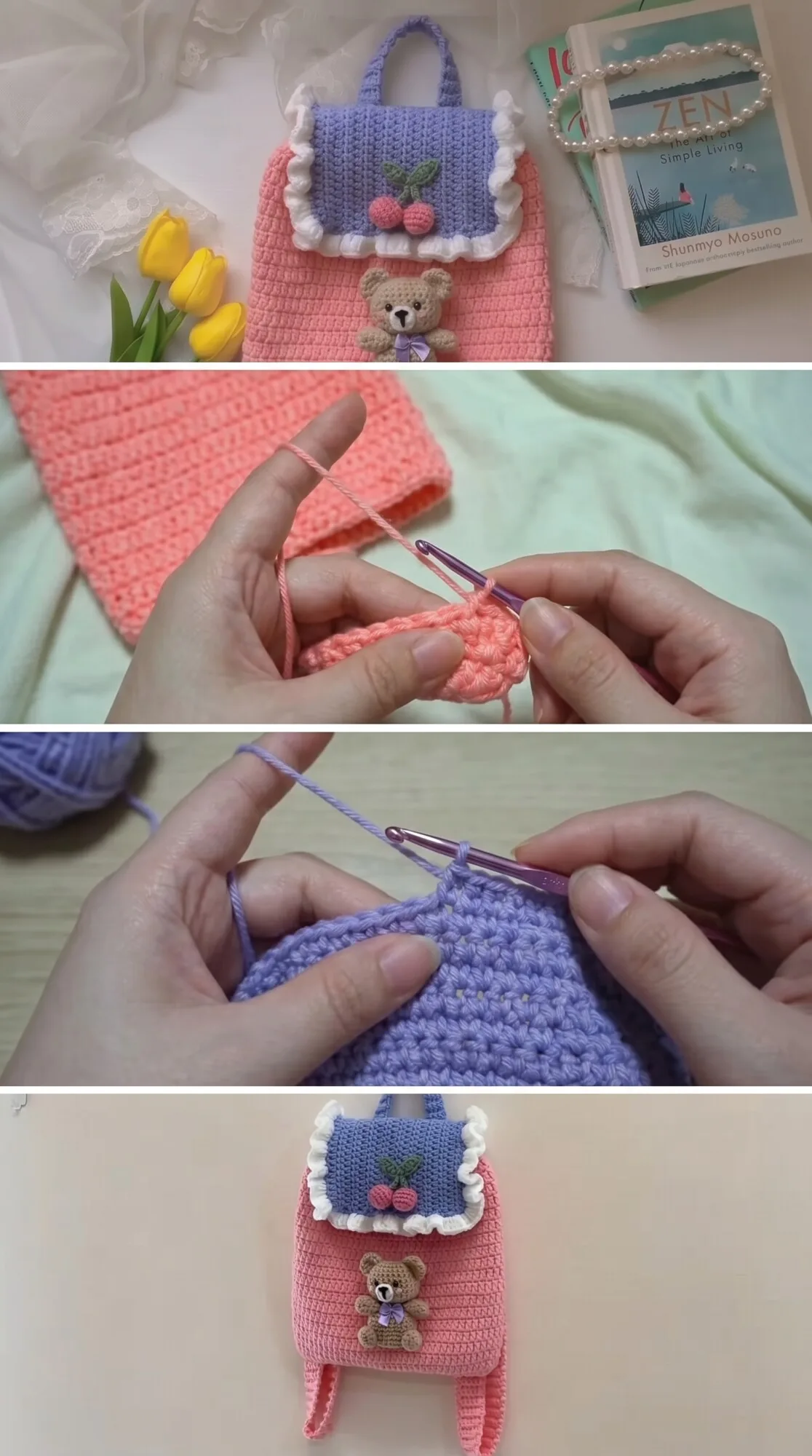 Crochet Bear Backpack: A Playful and Charming Accessory pattern