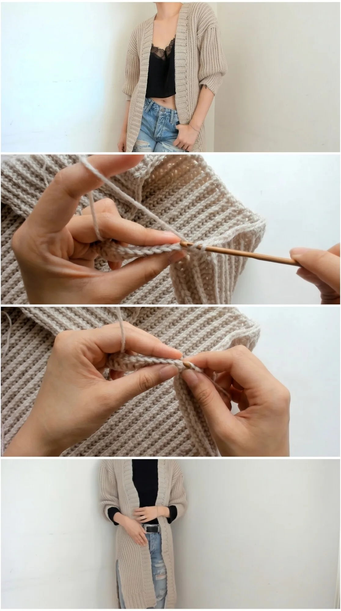 Crochet Duster Cardigan: A Sleek and Stylish Essential pattern