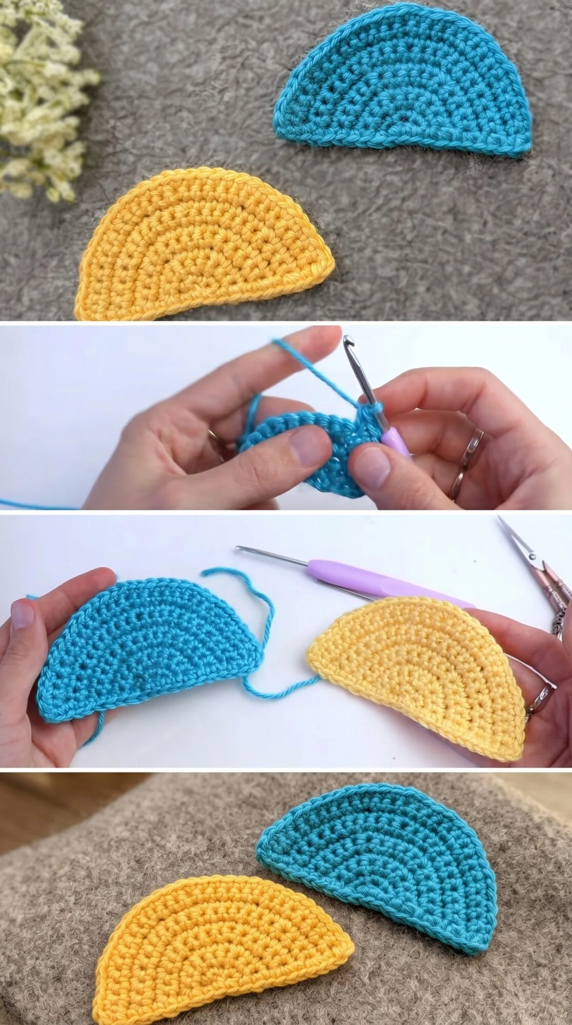 Crochet Half-Circle Motif: A Versatile Design Element pattern
