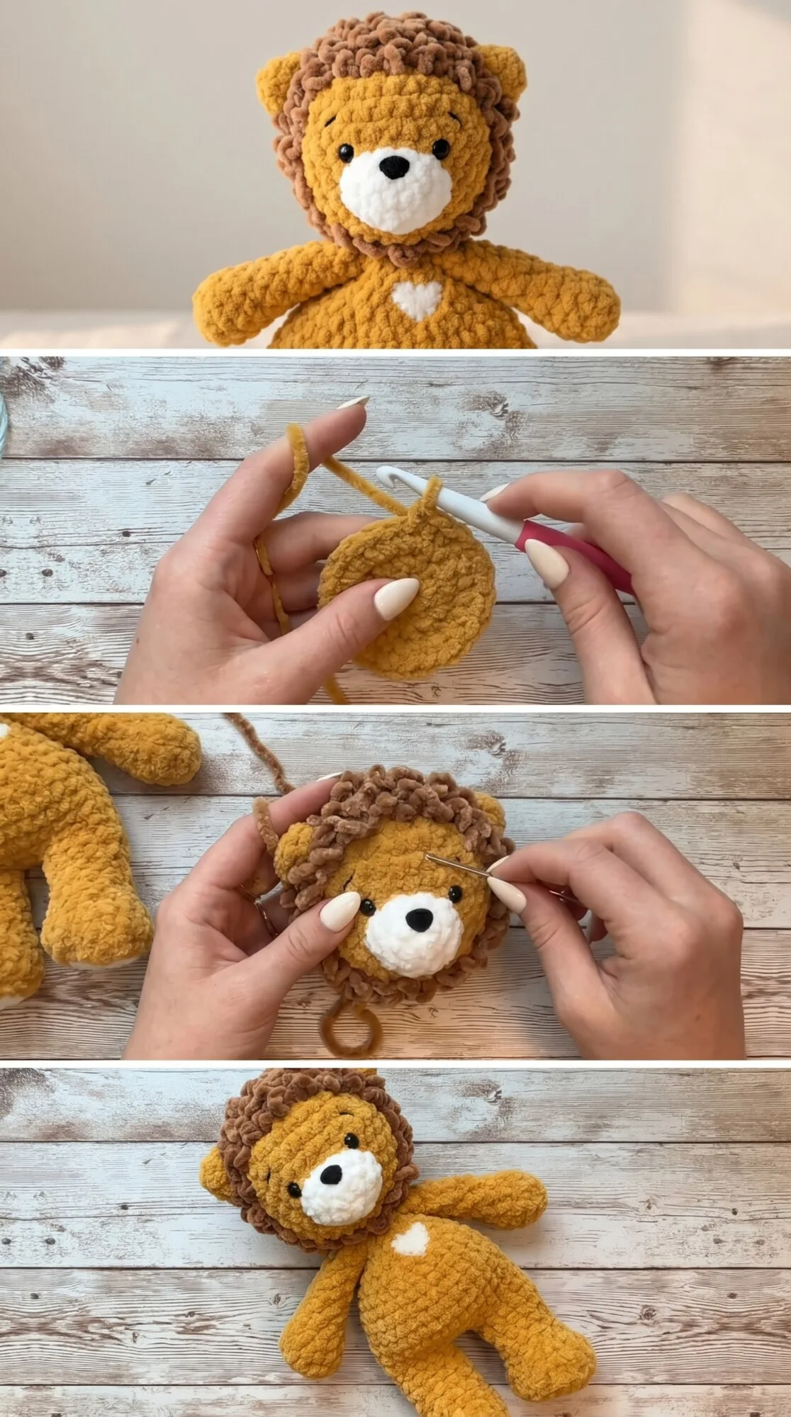 Crochet Lion Lovey: A Cuddly Comfort Companion pattern