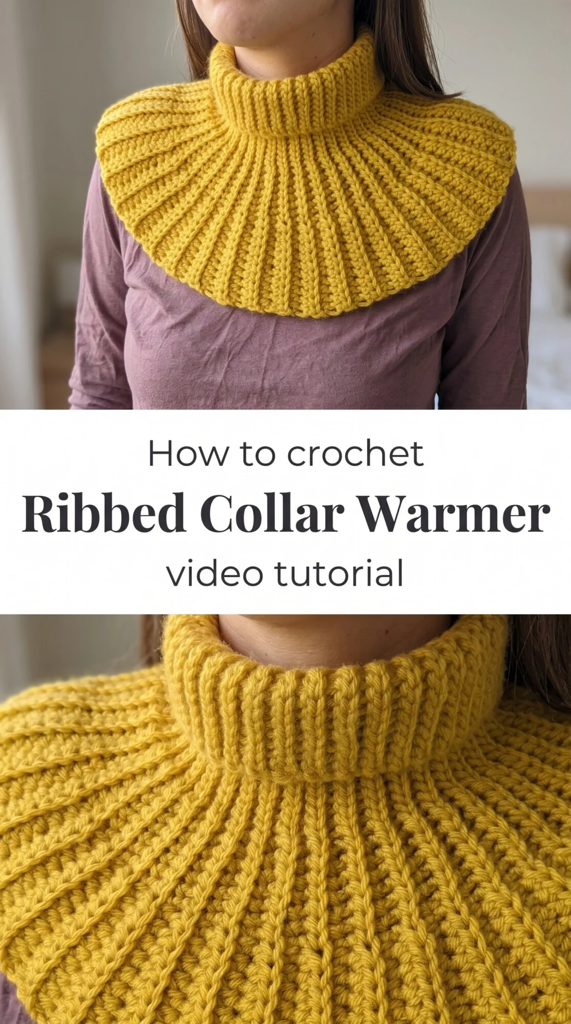 Crochet Ribbed Collar Warmer: A Chic Winter Essential