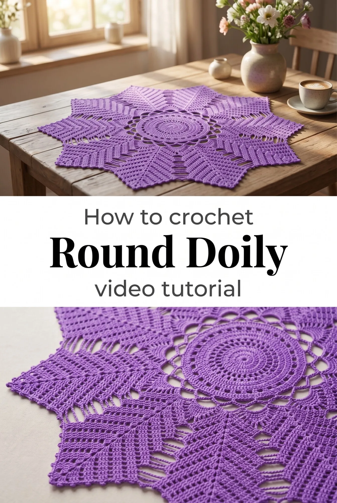 Crochet Round Doily: An Elegant Table Centerpiece