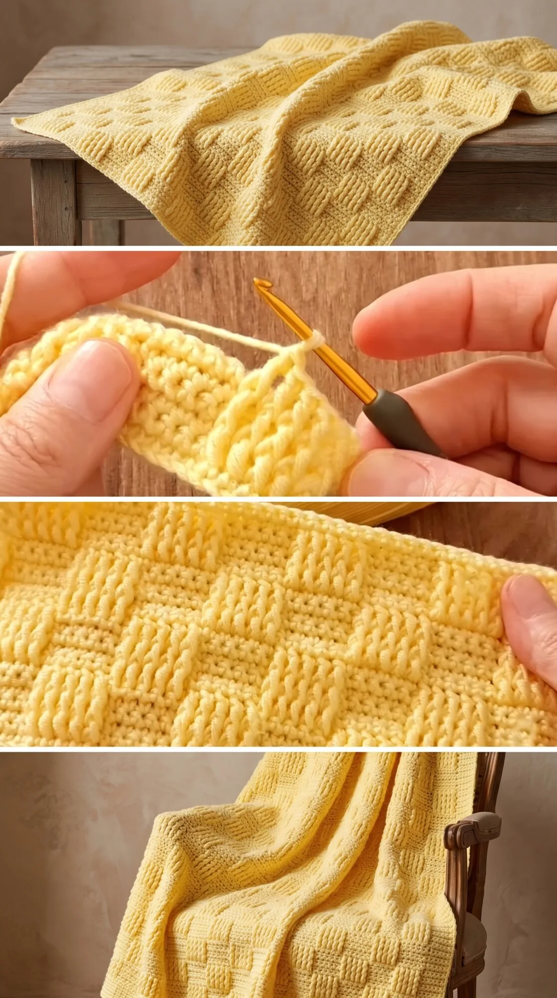 Crochet Textured Blanket: A Beautiful Handmade Masterpiece pattern